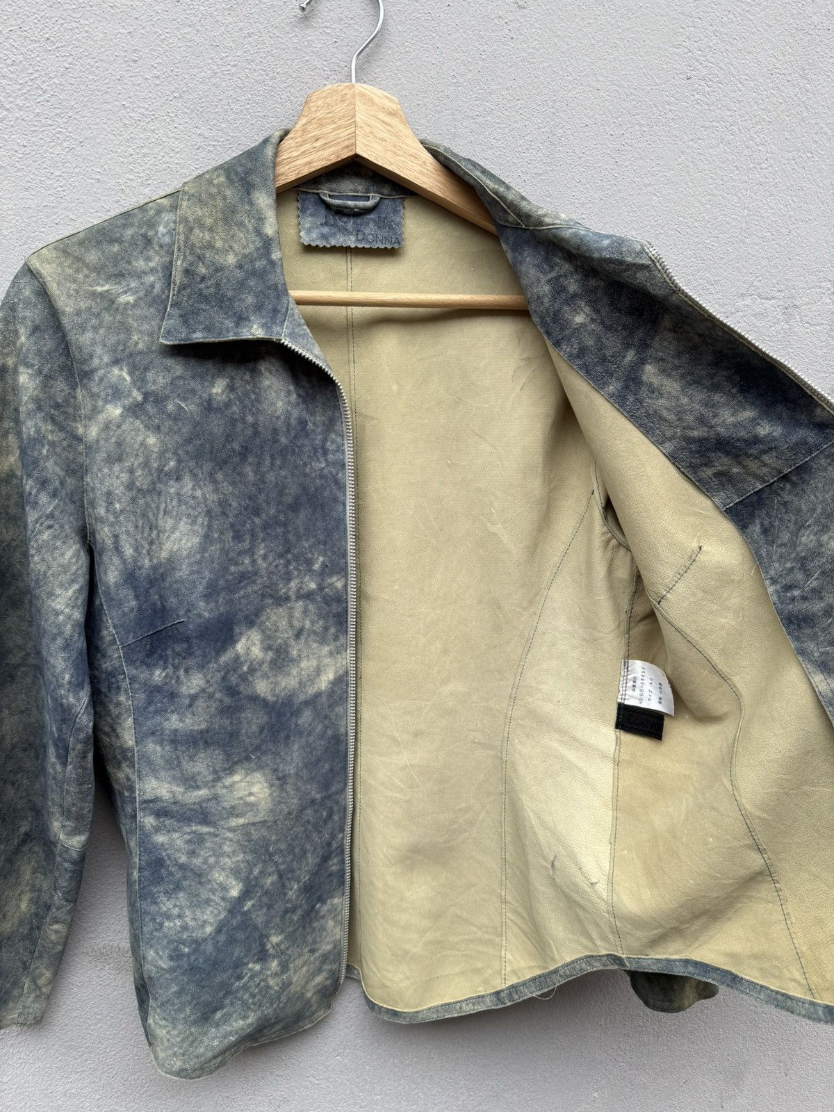 Japanese Brand 💥RARE💥 Corvo Bianco x Robrik Donna Lamb Skin Abstract Jacket Size S / US 4 / IT 40 - 2 Thumbnail