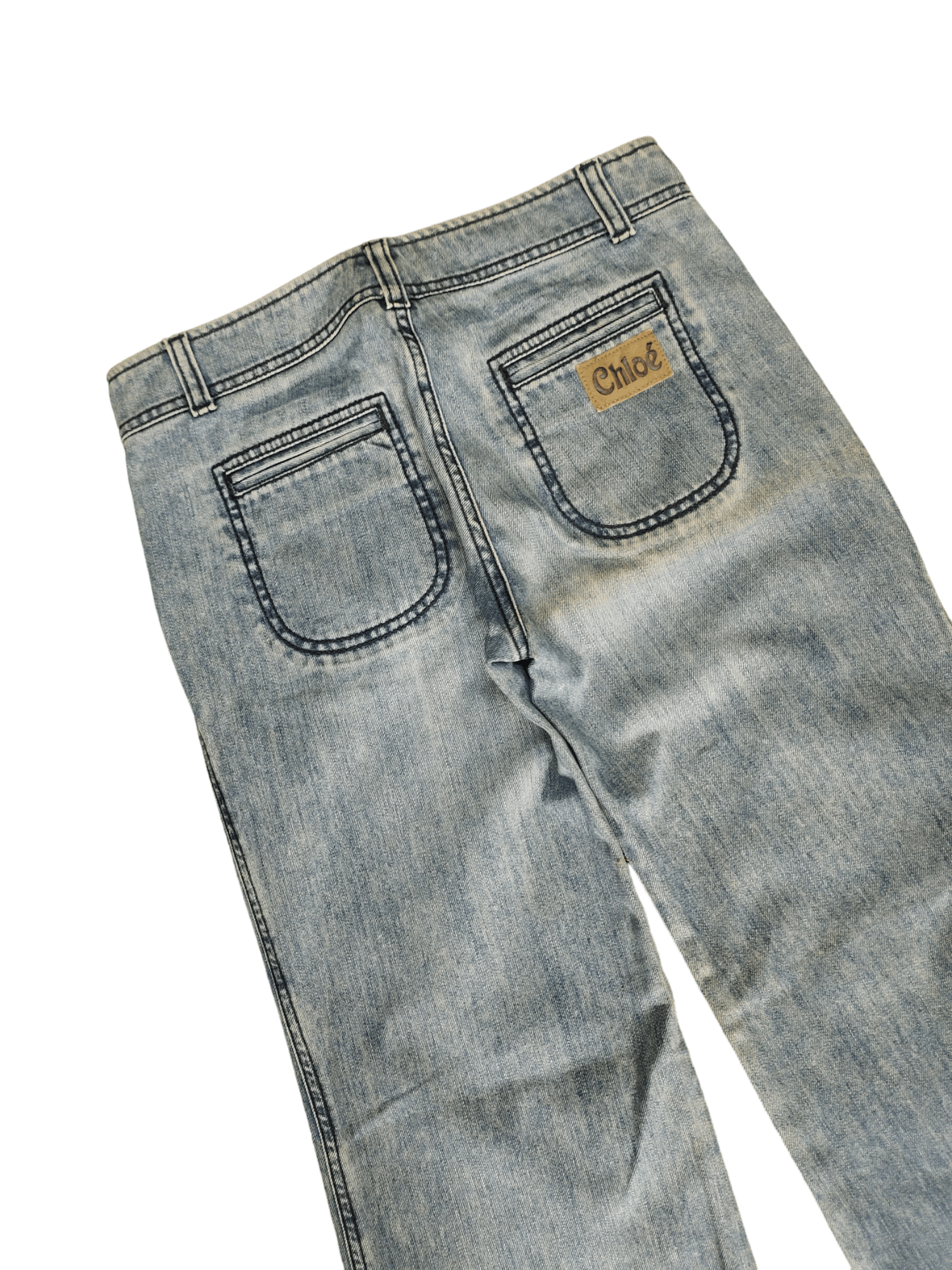 Chloe Flare Jeans Vintage 90s Chloe Release Hem Boot Cut Size 27" / US 4 / IT 40 - 17 Thumbnail