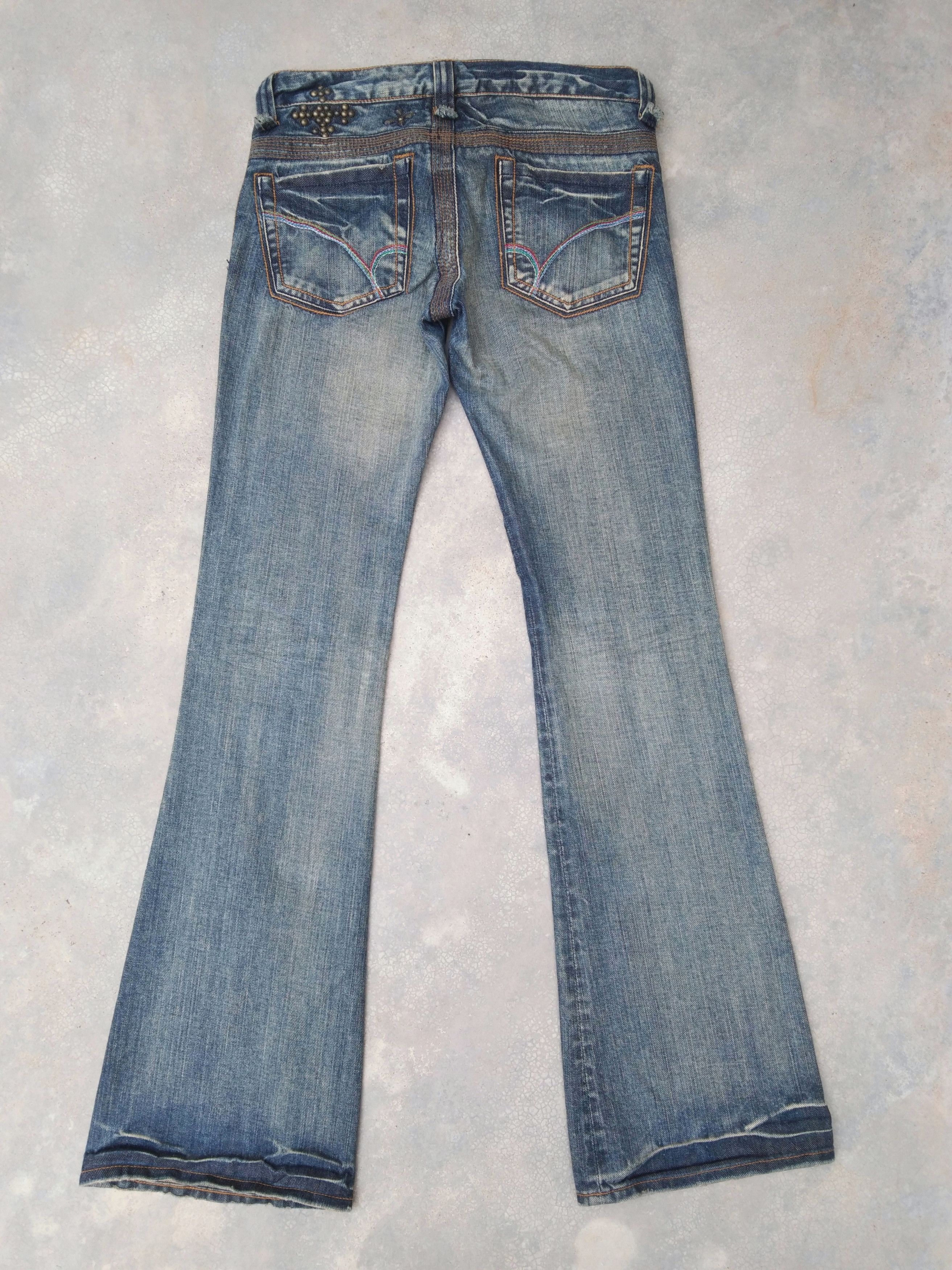 Japanese Brand Vintage Japanese Back Number Flared Jeans 29x33 Size US 29 - 3 Thumbnail