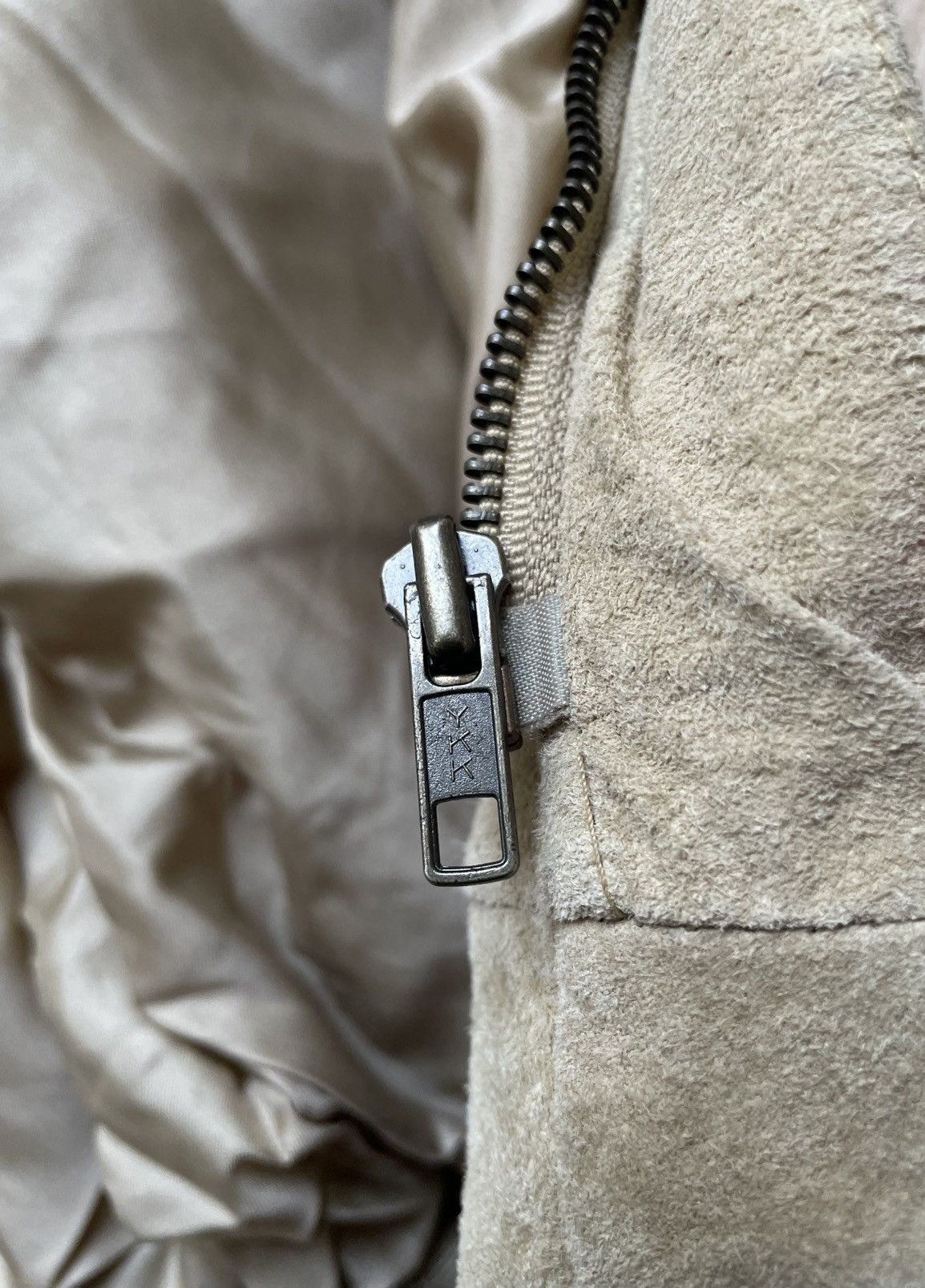 Designer × Leather × Vintage Real Leather Echtes Leder Cuir Veritable Suede Bomber Jacket Size US L / EU 52-54 / 3 - 13 Thumbnail