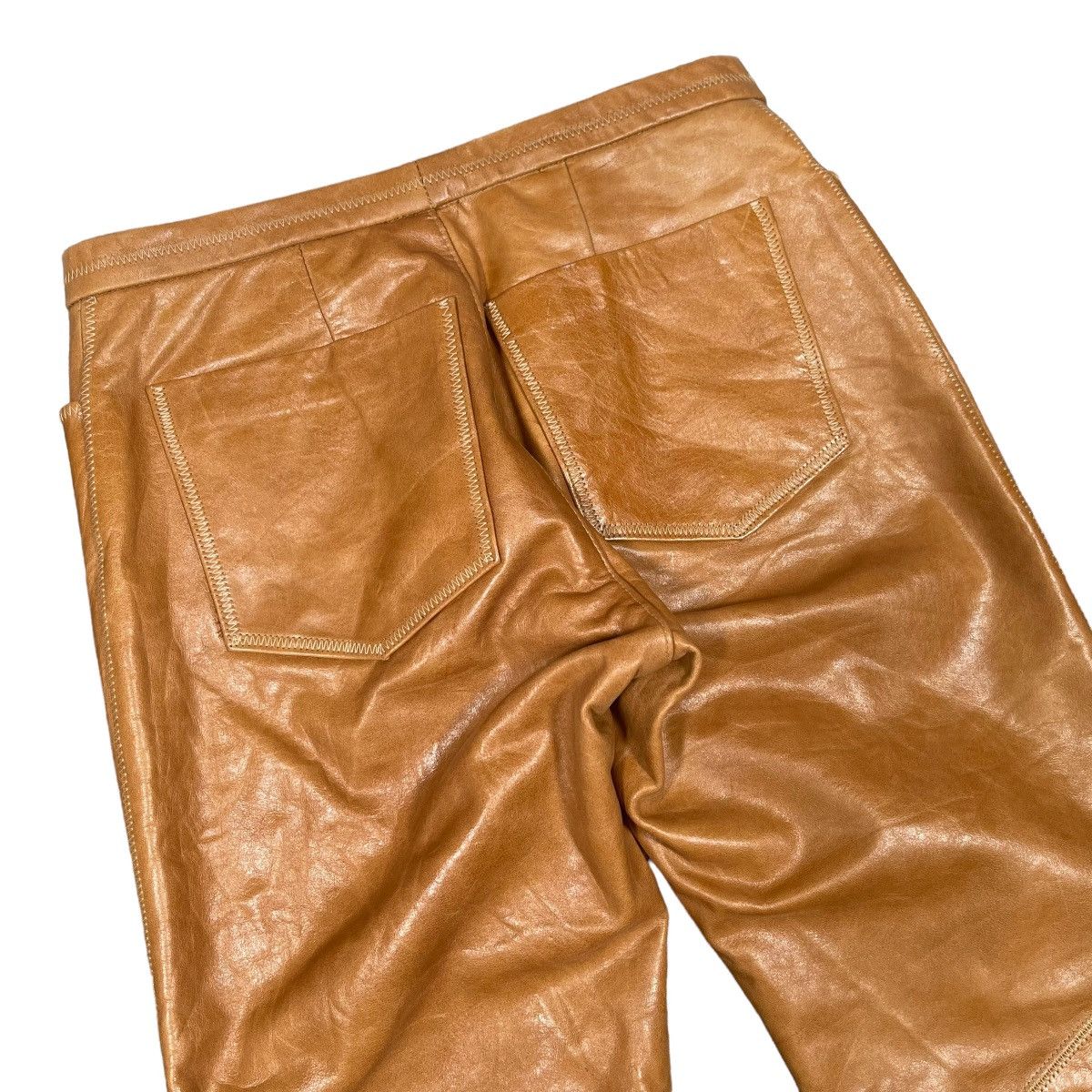 Cowboy Equipment × Genuine Leather × Vintage Genuine Leather Vintage 1970s Cowboy Western Pant Size US 27 - 7 Thumbnail