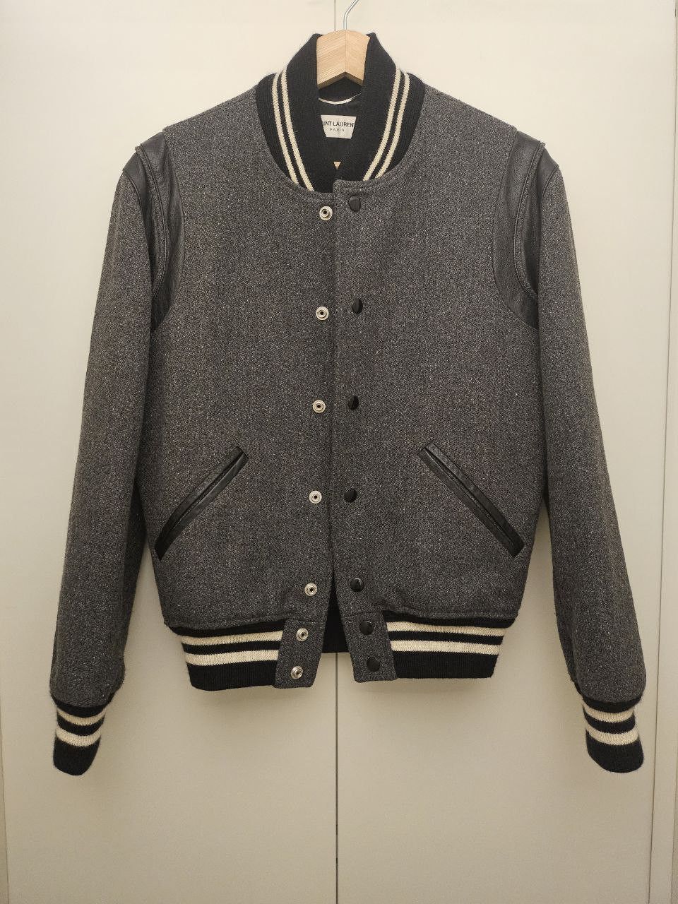 Saint Laurent Grey Teddy Jacket | Grailed