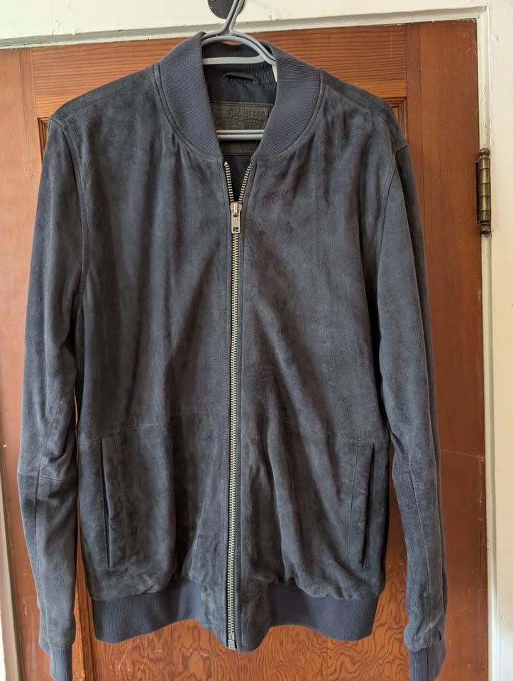 Levi's Levi's Suede Bomber Jacket (Navy Blue) Size US L / EU 52-54 / 3 - 2 Thumbnail