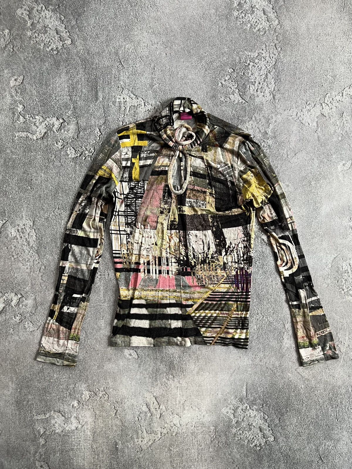 Jean Paul Gaultier Save The Queen All Printed Long Sleeve M Top Blouse Gaultier Size M / US 6-8 / IT 42-44 - 3 Thumbnail