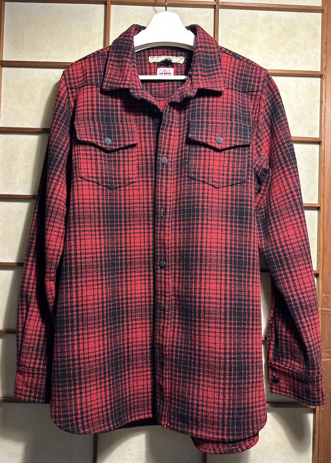 Off-White Off White Tartan Flannel Red Shirt Size US M / EU 48-50 / 2 - 2 Thumbnail