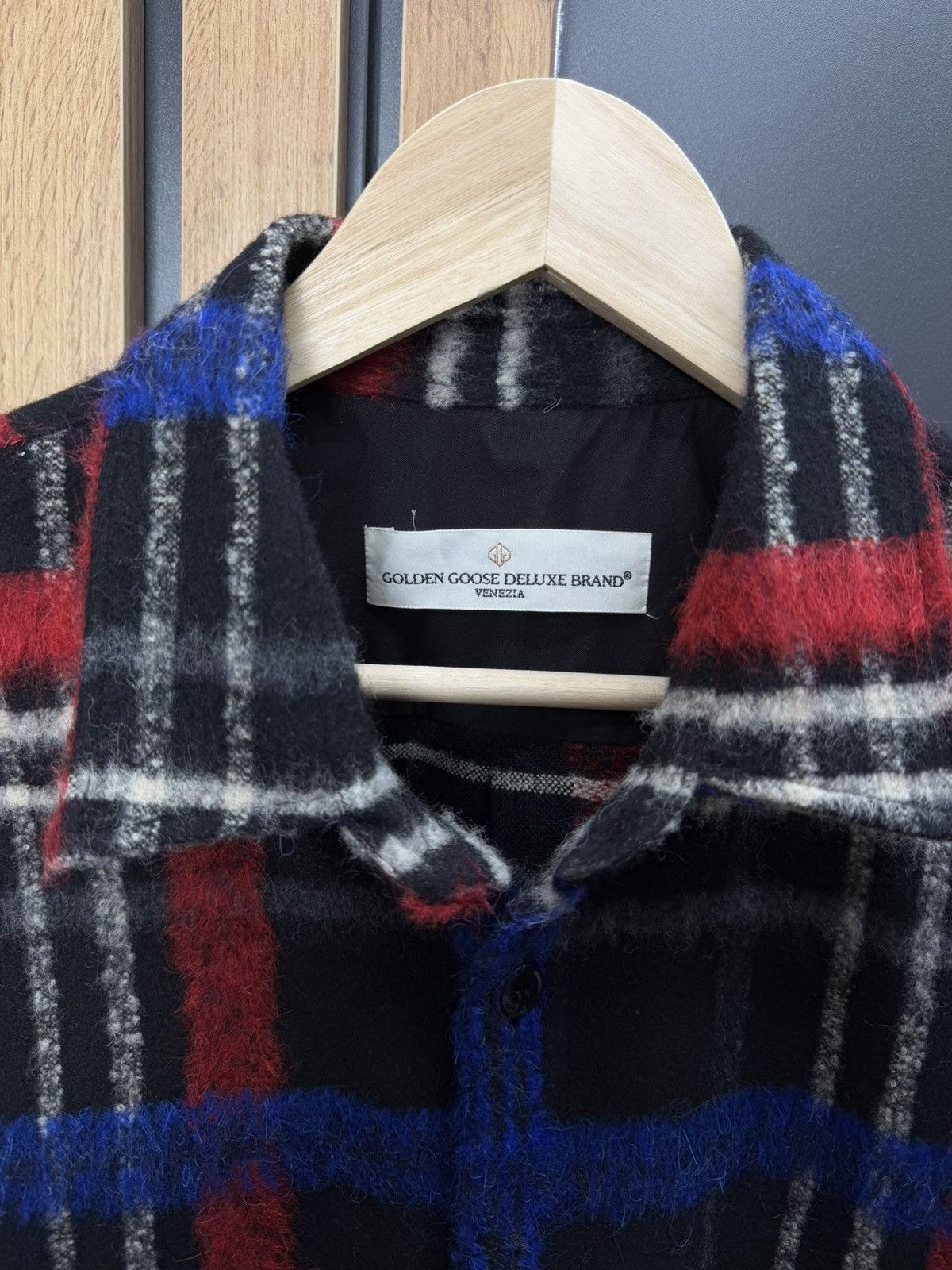 Golden Goose Golden Goose Deluxe Brand Plaid Wool Overshirt Jacket Size L Size US L / EU 52-54 / 3 - 6 Thumbnail