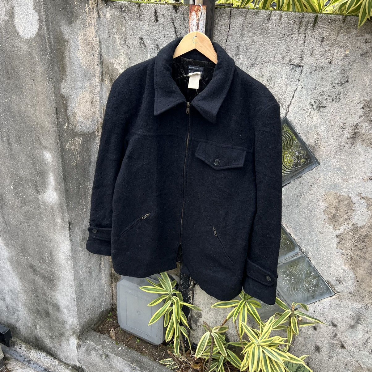agnes b. “AGNES B.” ZIP UP BLACK WOOL JACKET Size US XL / EU 56 / 4 - 3 Thumbnail