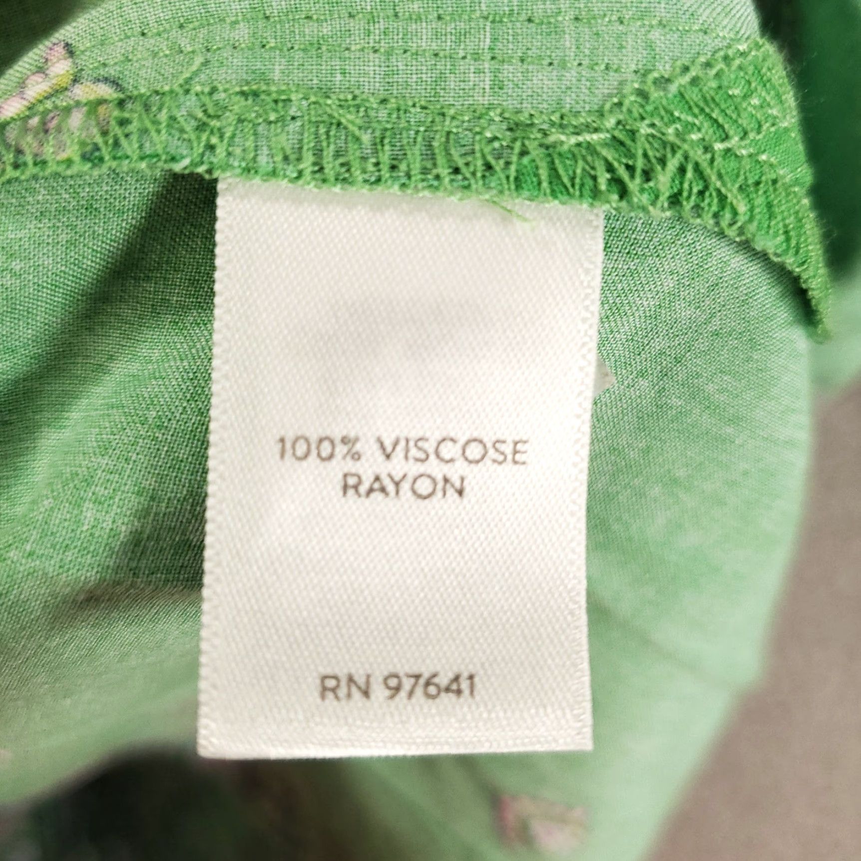 J. Jill J. Jill Boho Tunic Womens Large Green Lightweight V-Neck Top Print Geometric Rayon Blouse Size L / US 10 / IT 46 - 7 Thumbnail