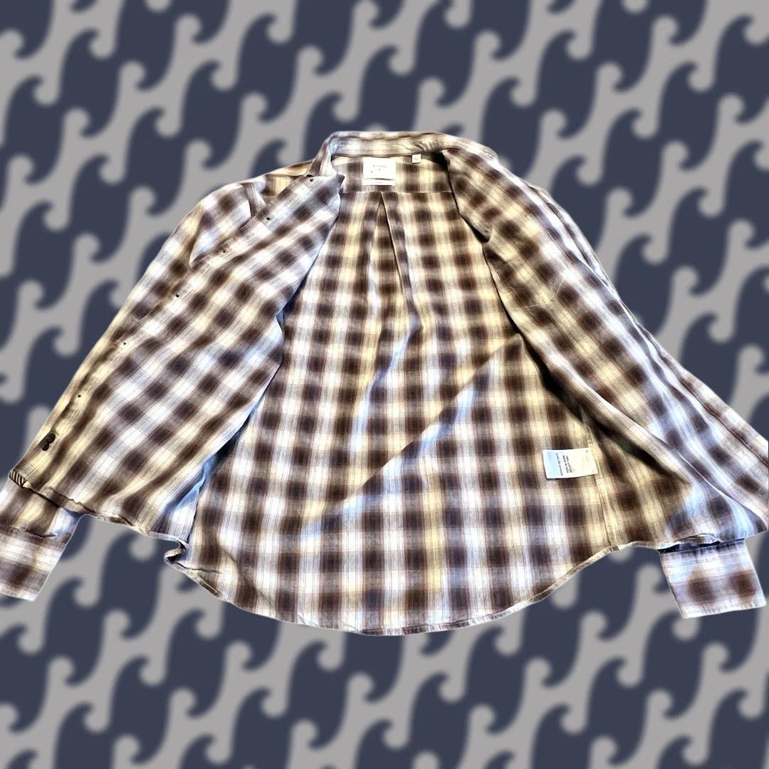 Billy Reid Billy Reid Plaid Button Down Shirt Mens S Brown Blue Cotton Standard Fit Size US S / EU 44-46 / 1 - 1 Thumbnail
