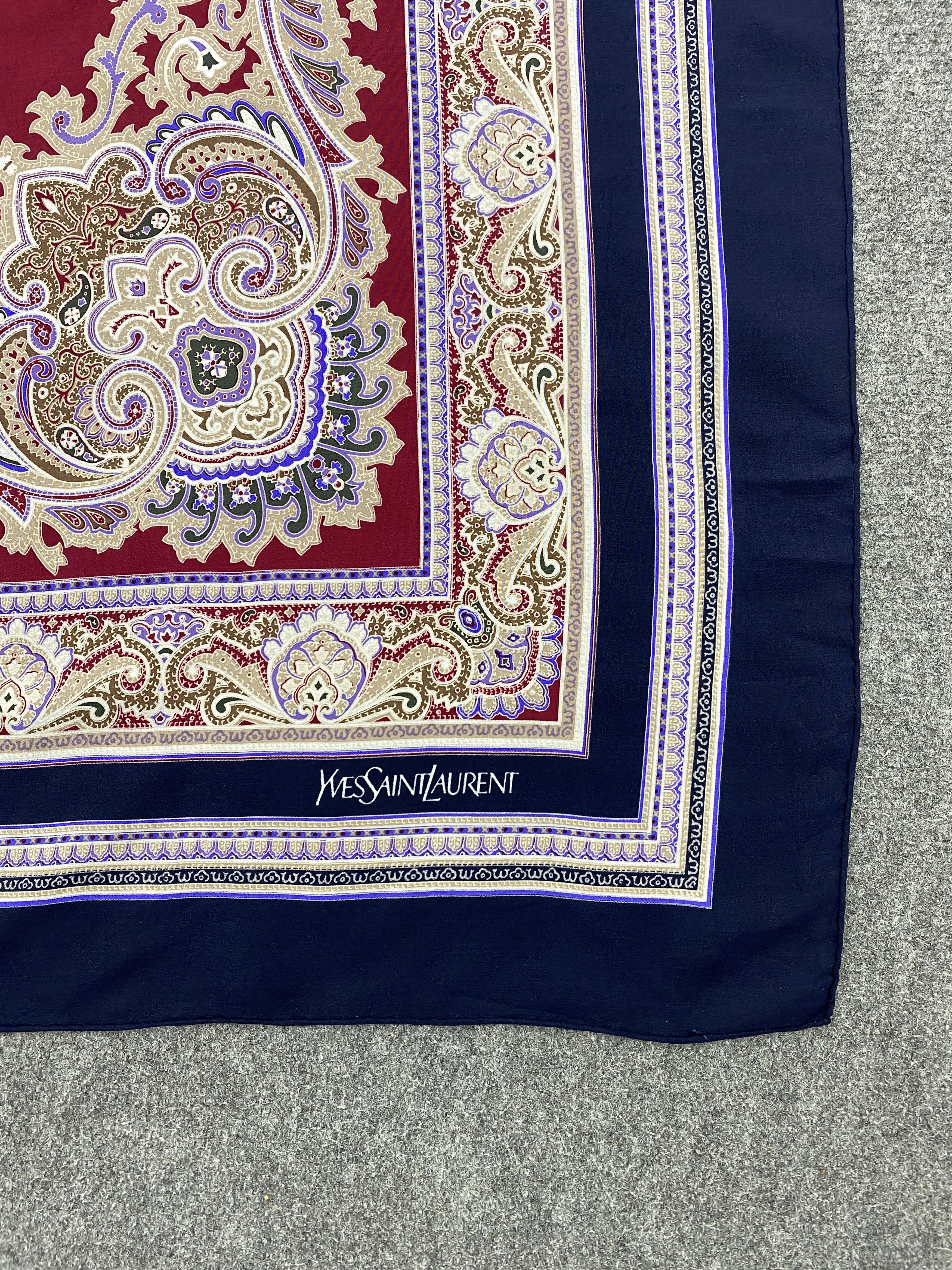 Vintage × Yves Saint Laurent Vintage Yves Saint Laurent Silk Scarf SN0009 Size ONE SIZE - 4 Thumbnail