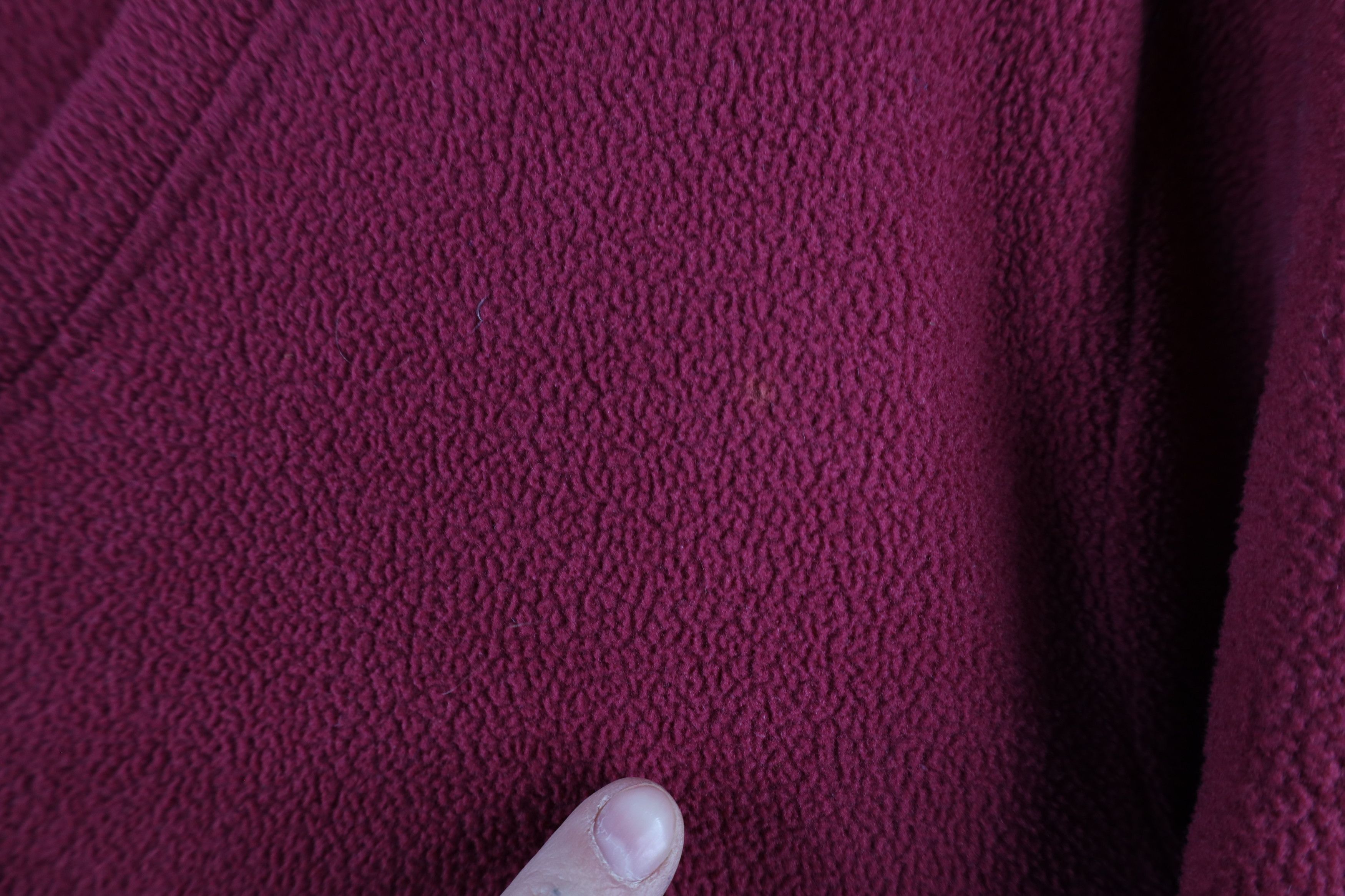 L.L. Bean × Vintage Vintage LL Bean Blank Fleece V-Neck Sweater Berry Red Size L / US 10 / IT 46 - 4 Thumbnail