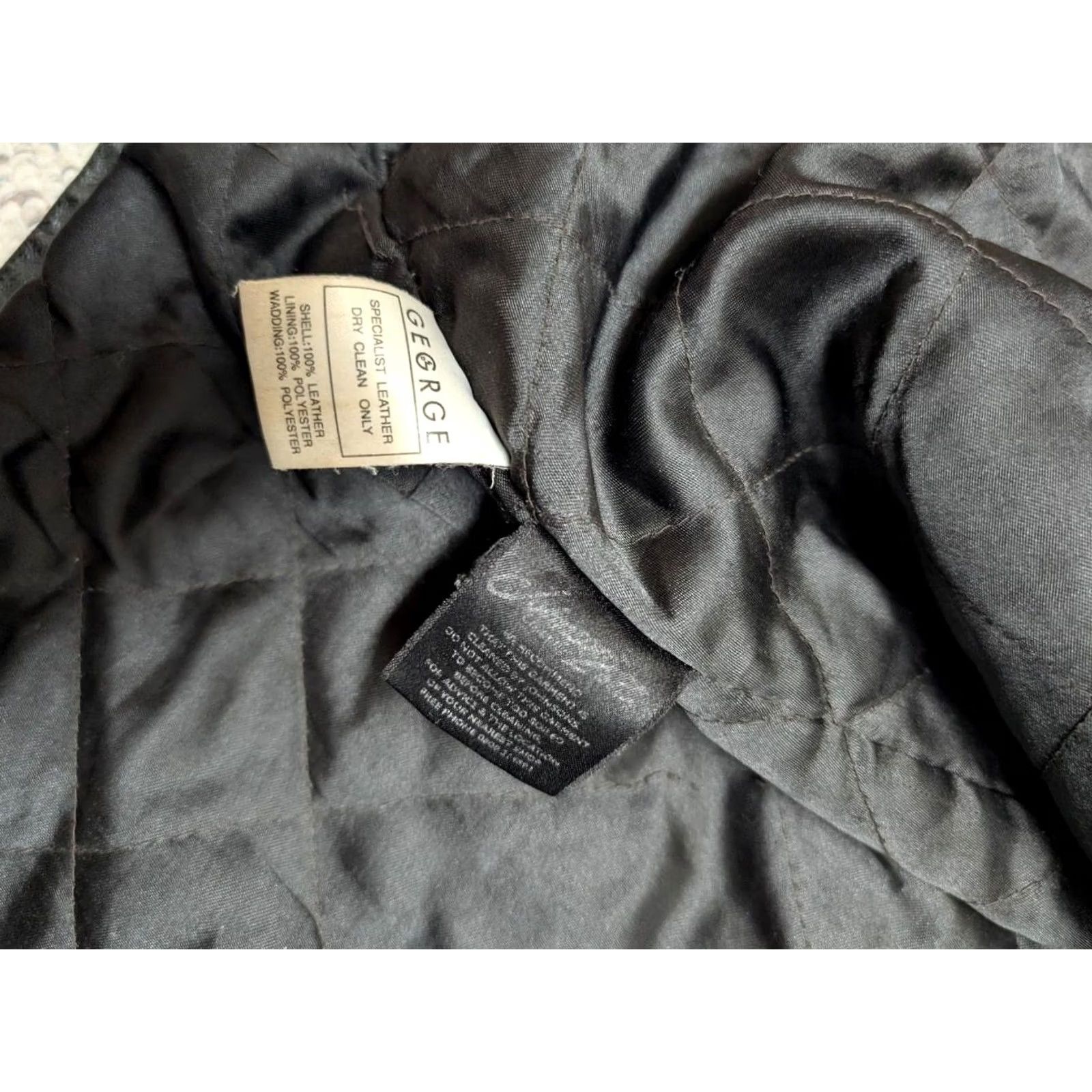 George VINTAGE broke-in patina leather coat Mens XL brown Patina Broke-in 1990s Y2K car coat Overcoat Leather George XS-XL? Size US XL / EU 56 / 4 - 7 Thumbnail