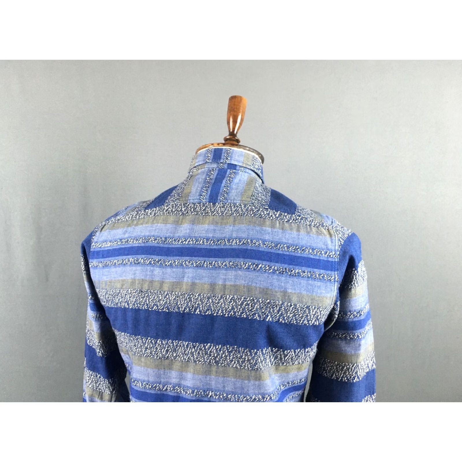Edwin Edwin Shirt Cotton Blue Men S Button-Up Point Collar Long Sleeve Size US S / EU 44-46 / 1 - 5 Thumbnail