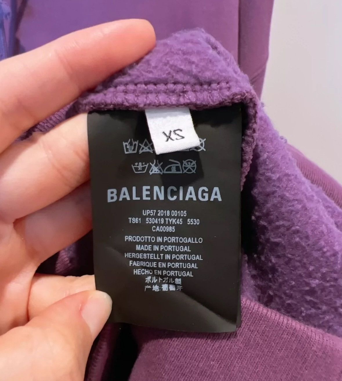 Balenciaga BALENCIAGA Purple Hoodie2412-Nextarrow Size US XS / EU 42 / 0 - 7 Thumbnail