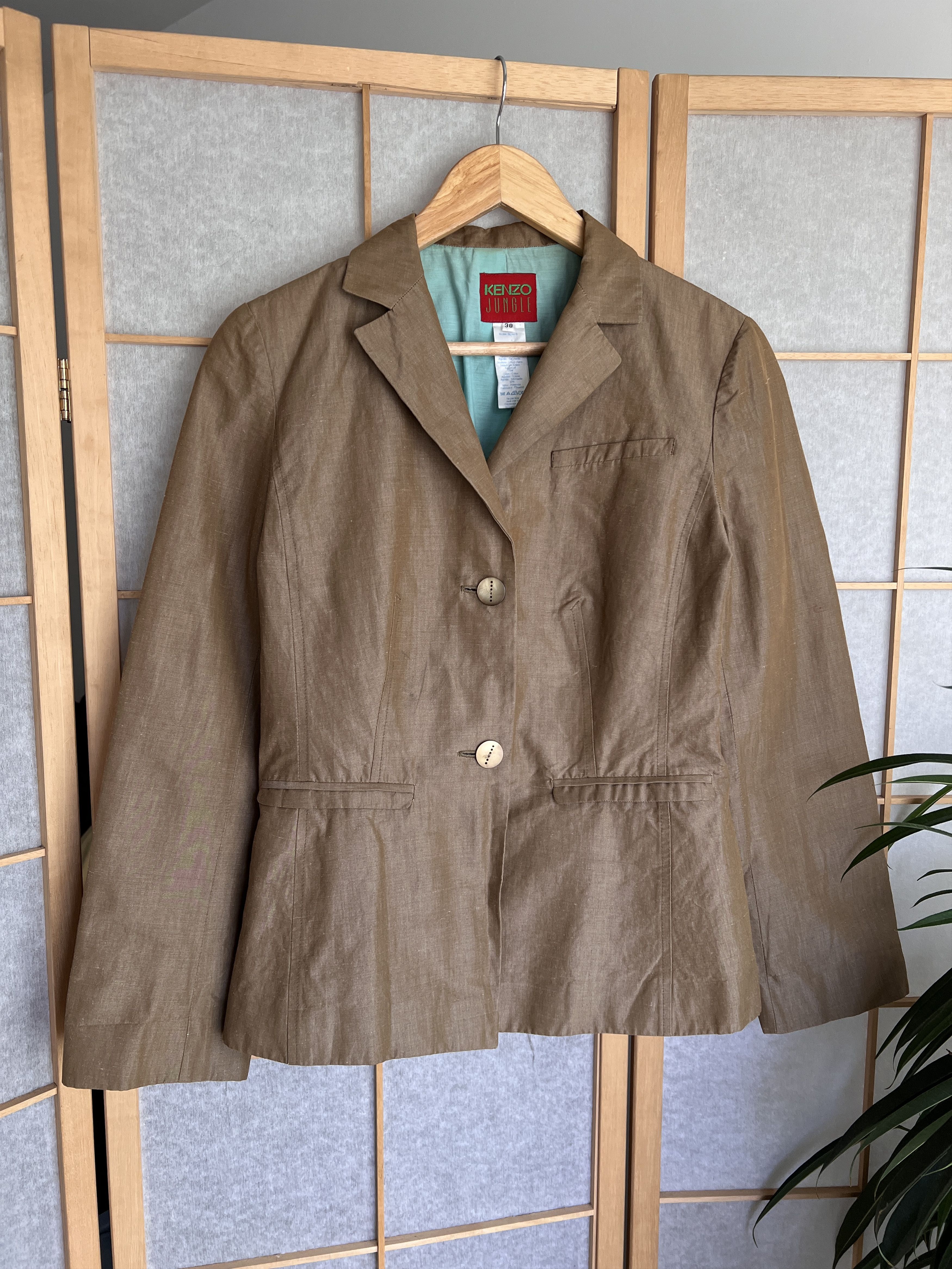 Kenzo Rare! Kenzo Jungle vintage 1990s rami blazer jacket luxury Size M / US 6-8 / IT 42-44 - 5 Thumbnail