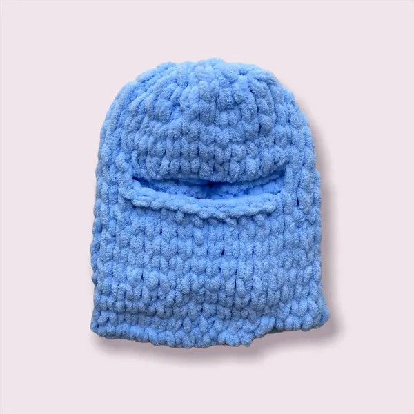 VIBE Handmade Knitted Balaclava Ski Mask Bunny Rabbit Style Size ONE SIZE - 5 Thumbnail