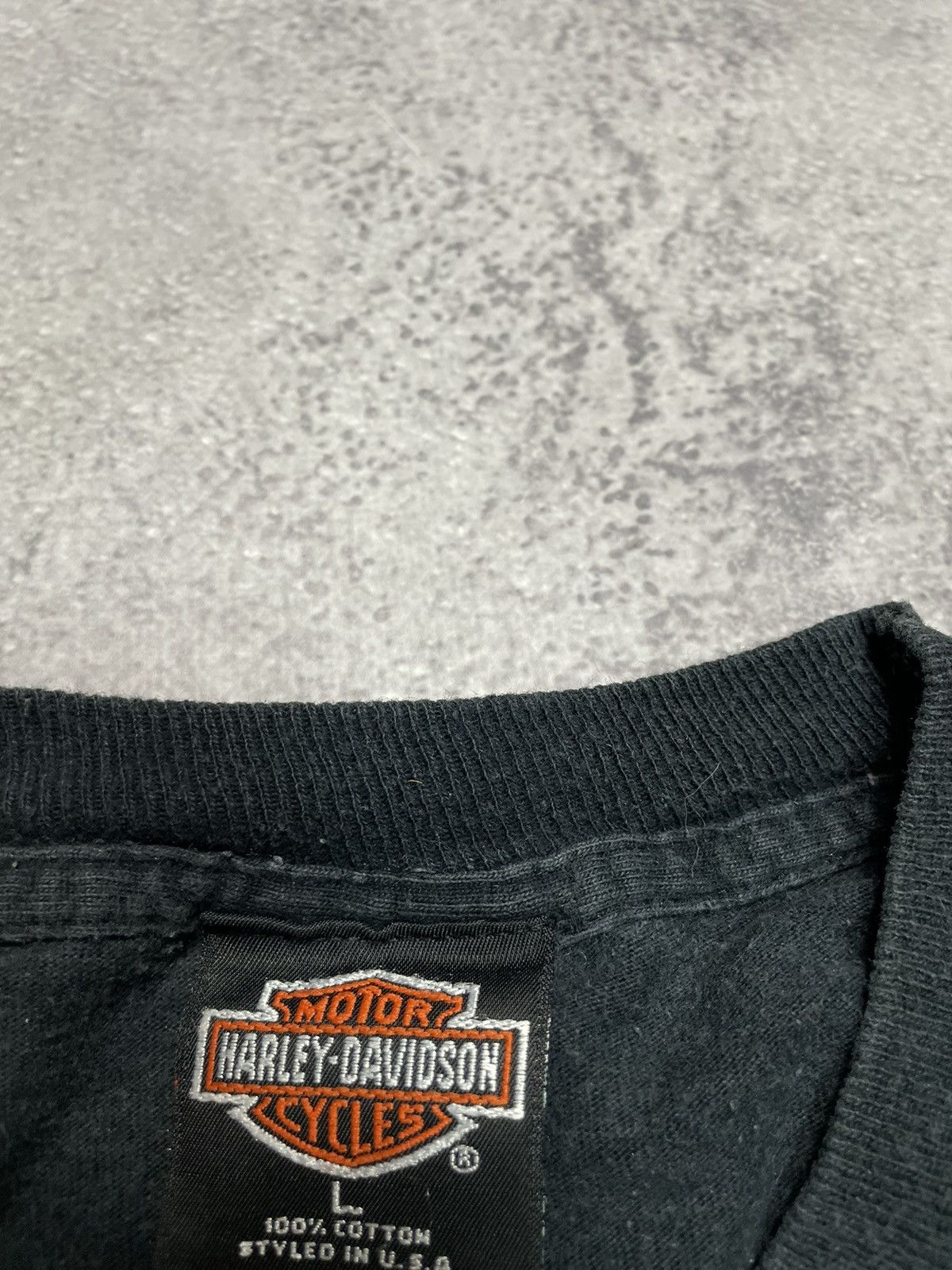 Harley Davidson 90s Harley-Davidson Flame Single Stitch Faded Boxy Tee L Size US L / EU 52-54 / 3 - 6 Thumbnail