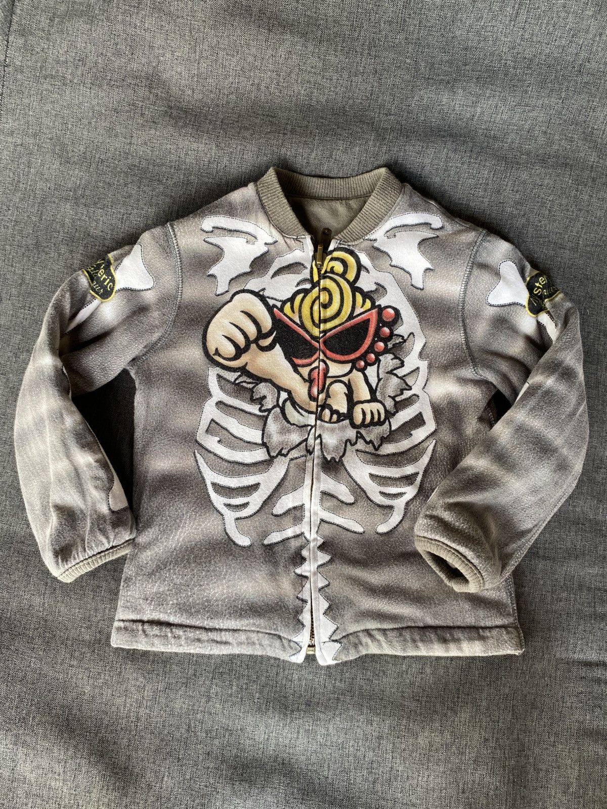 Hysteric Glamour Hysteric Mini Skeleton Bomber Jacket Size US XXS / EU 40 - 1 Thumbnail