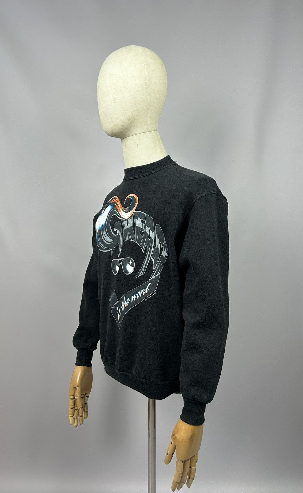 Vintage Vintage Grease Is The World Sweatshirt Faded Black Retro Size US M / EU 48-50 / 2 - 4 Thumbnail