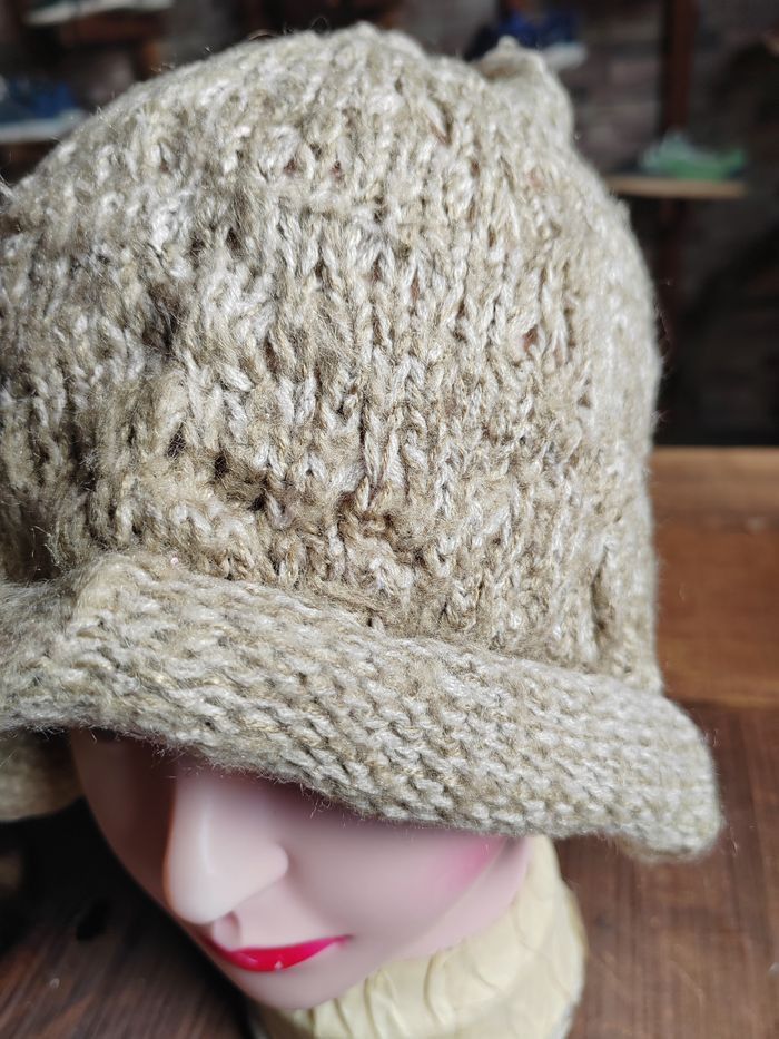 Japanese Brand Vintage Crochet Knitted handmade Beanie Snowcap Size ONE SIZE - 4 Thumbnail