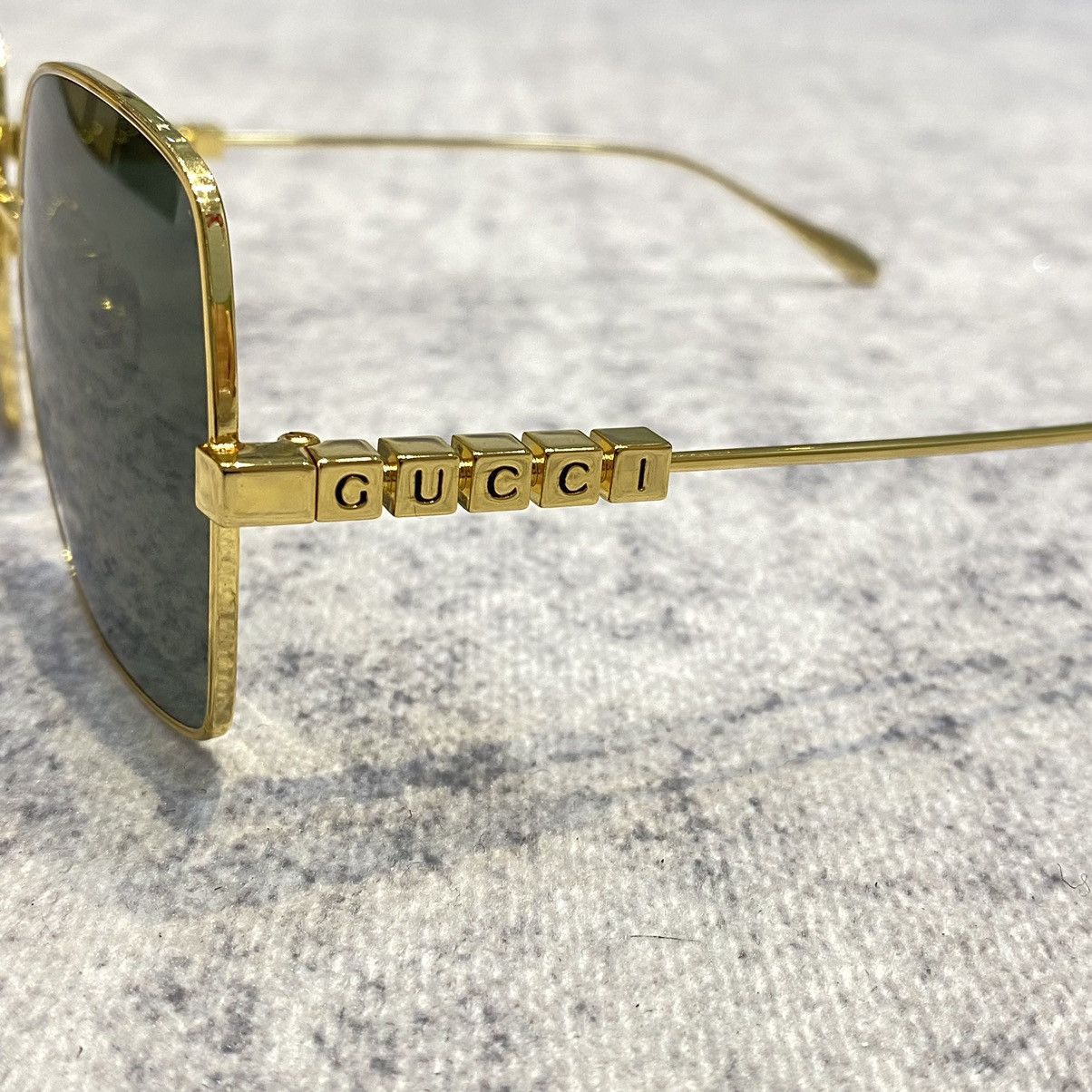 Gucci GUCCI GG1434S 001 Sunglasses GOLD Size ONE SIZE - 3 Thumbnail