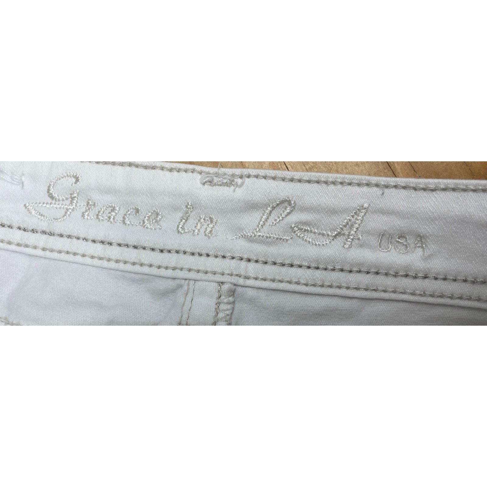 Grace in LA GRACE In LA-Straight Jeans Rhinestones Women's Sz 13 Size 36" / US 14 / IT 50 - 5 Thumbnail