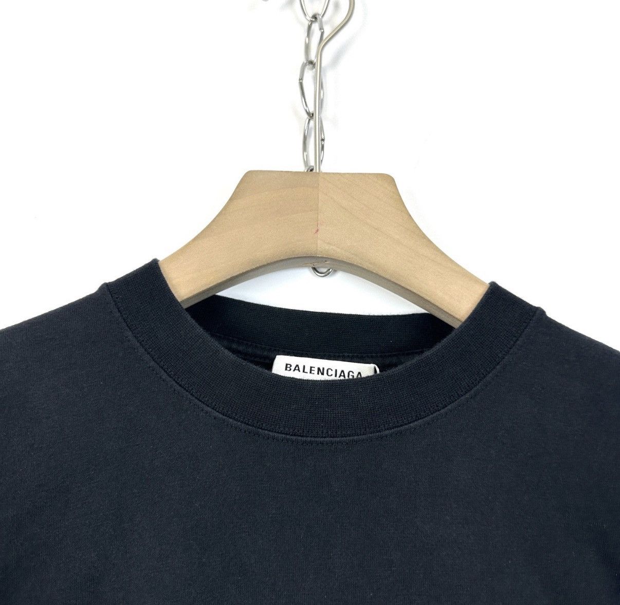 Balenciaga Balenciaga Black Crystal Double B Lock Logo Short Sleeve K12 Size US XXS / EU 40 - 3 Thumbnail