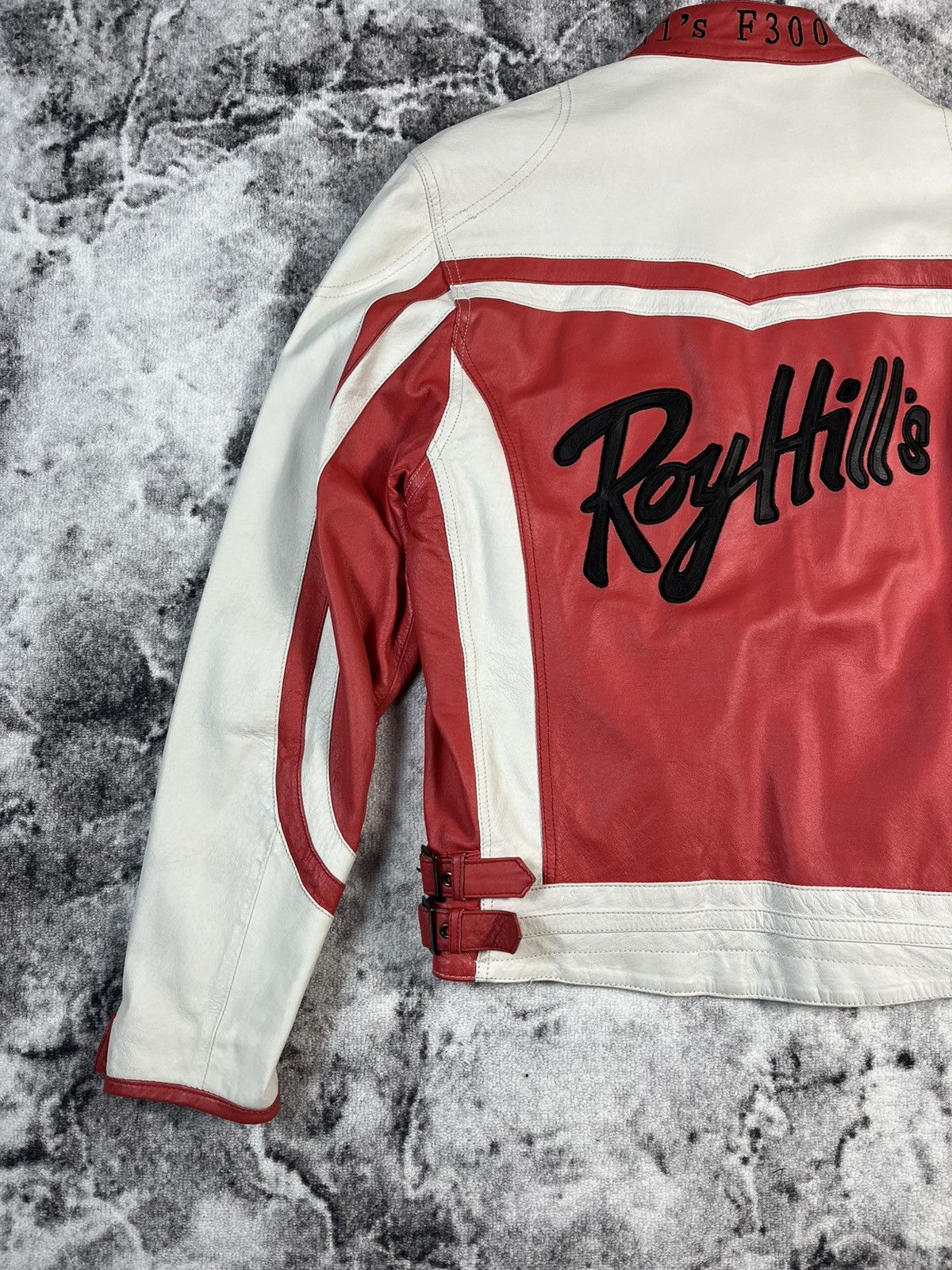 Leather J.J.Scott Leather Racing Jacket Red White Moto L Size US L / EU 52-54 / 3 - 16 Thumbnail