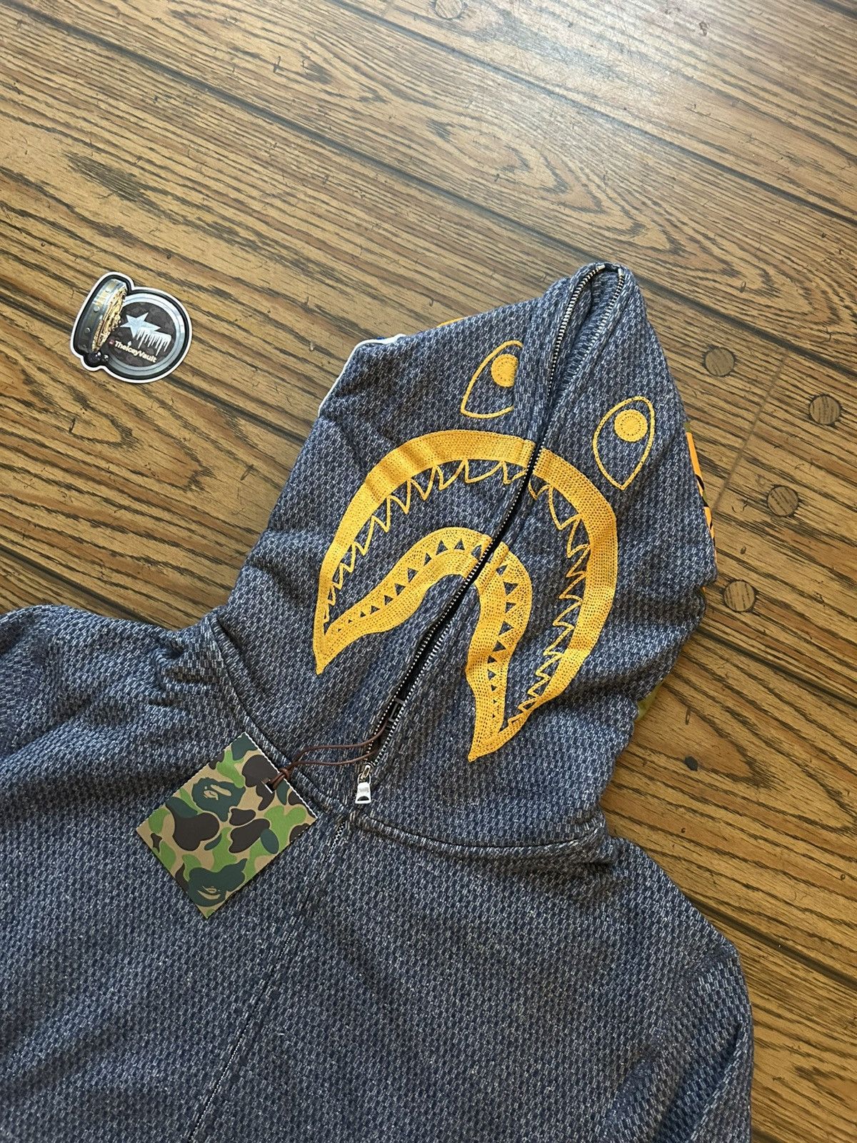 Bape NEW Bape Navy Knitted Shark Full Zip Hoodie Size US M / EU 48-50 / 2 - 5 Thumbnail
