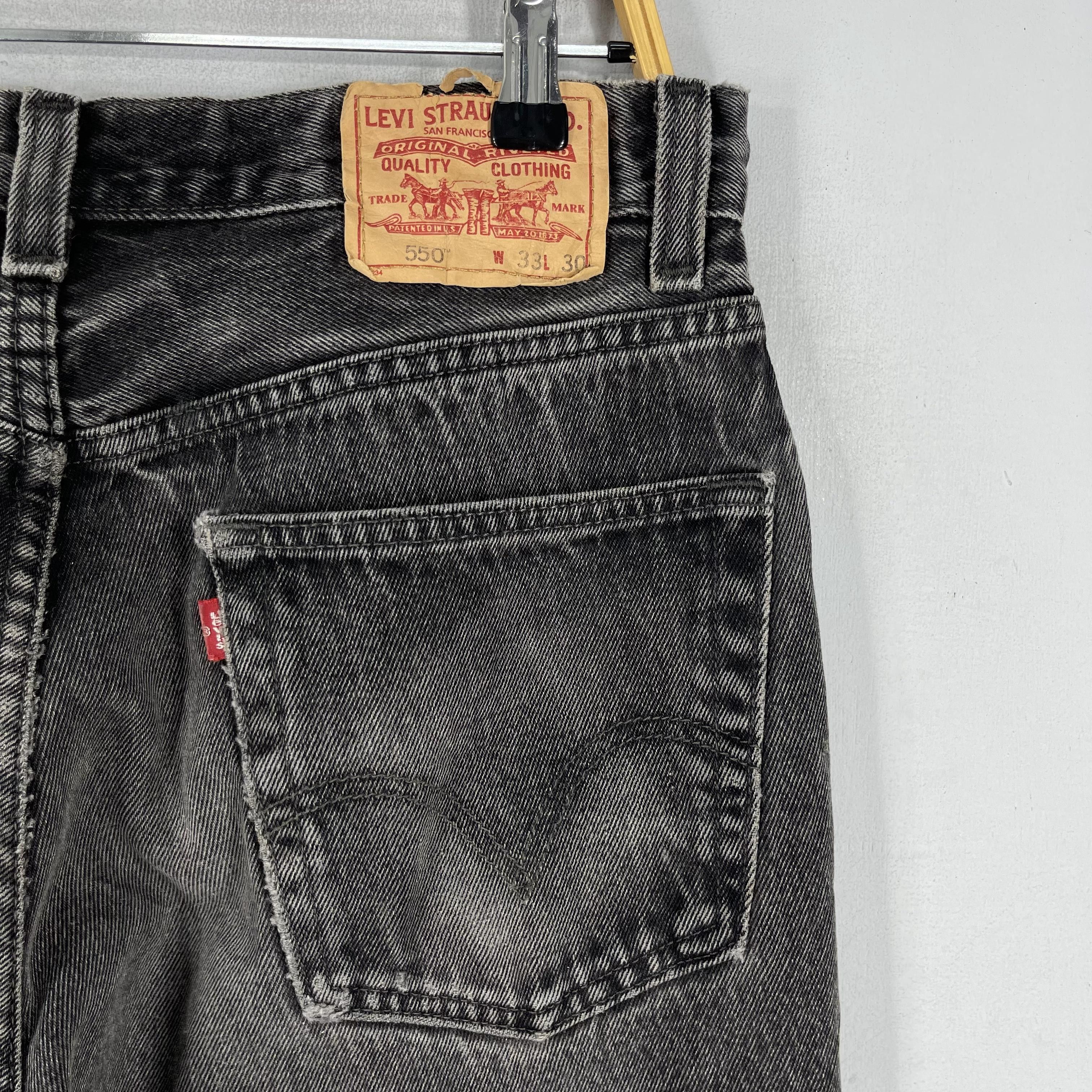 Jean × Levi's Size 32 Vintage Levis 550 Distressed Reinforced Jeans Size US 32 / EU 48 - 11 Thumbnail