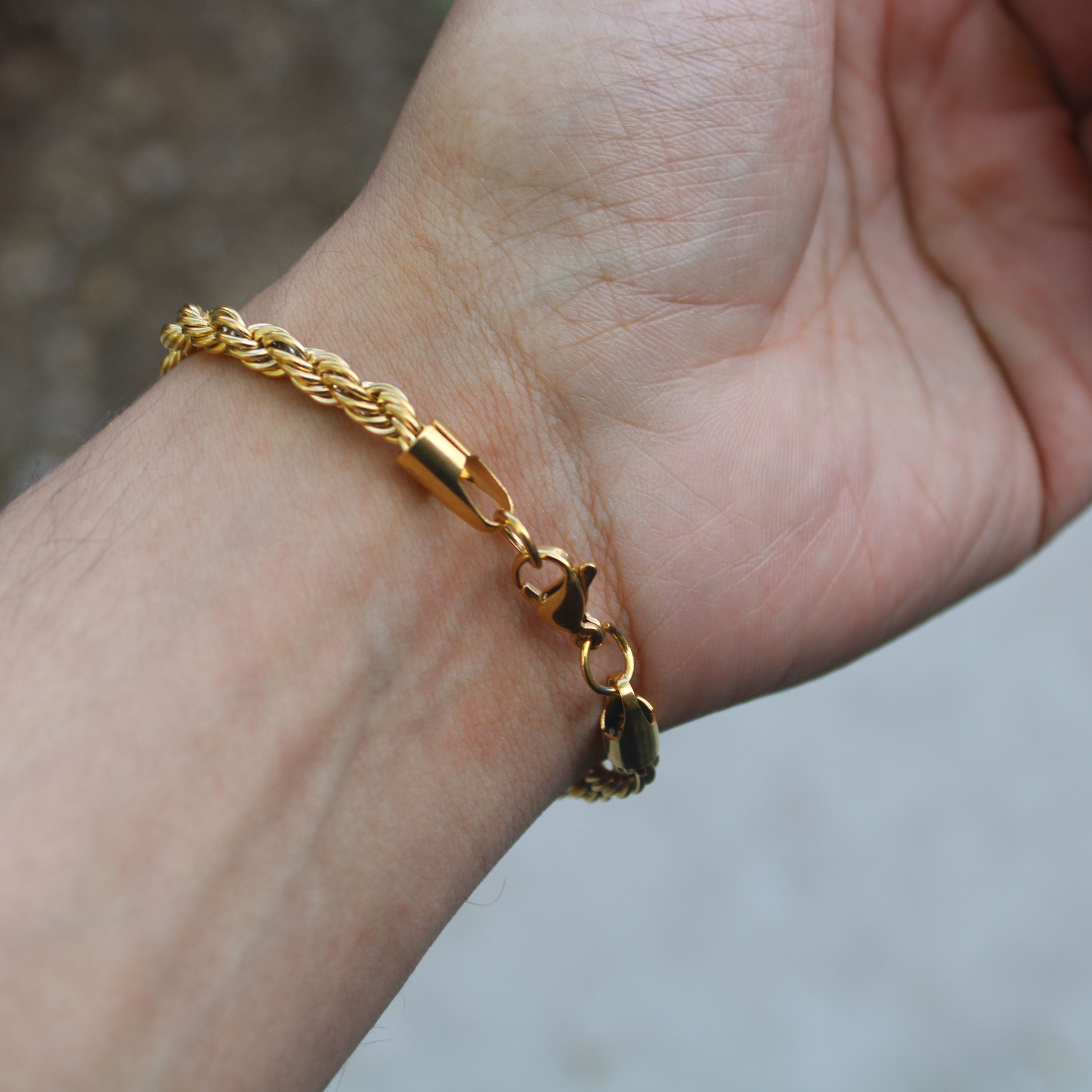 Jewelry × Vintage Gold 5mm Rope Bracelet 7"/ 8" Size ONE SIZE - 3 Thumbnail
