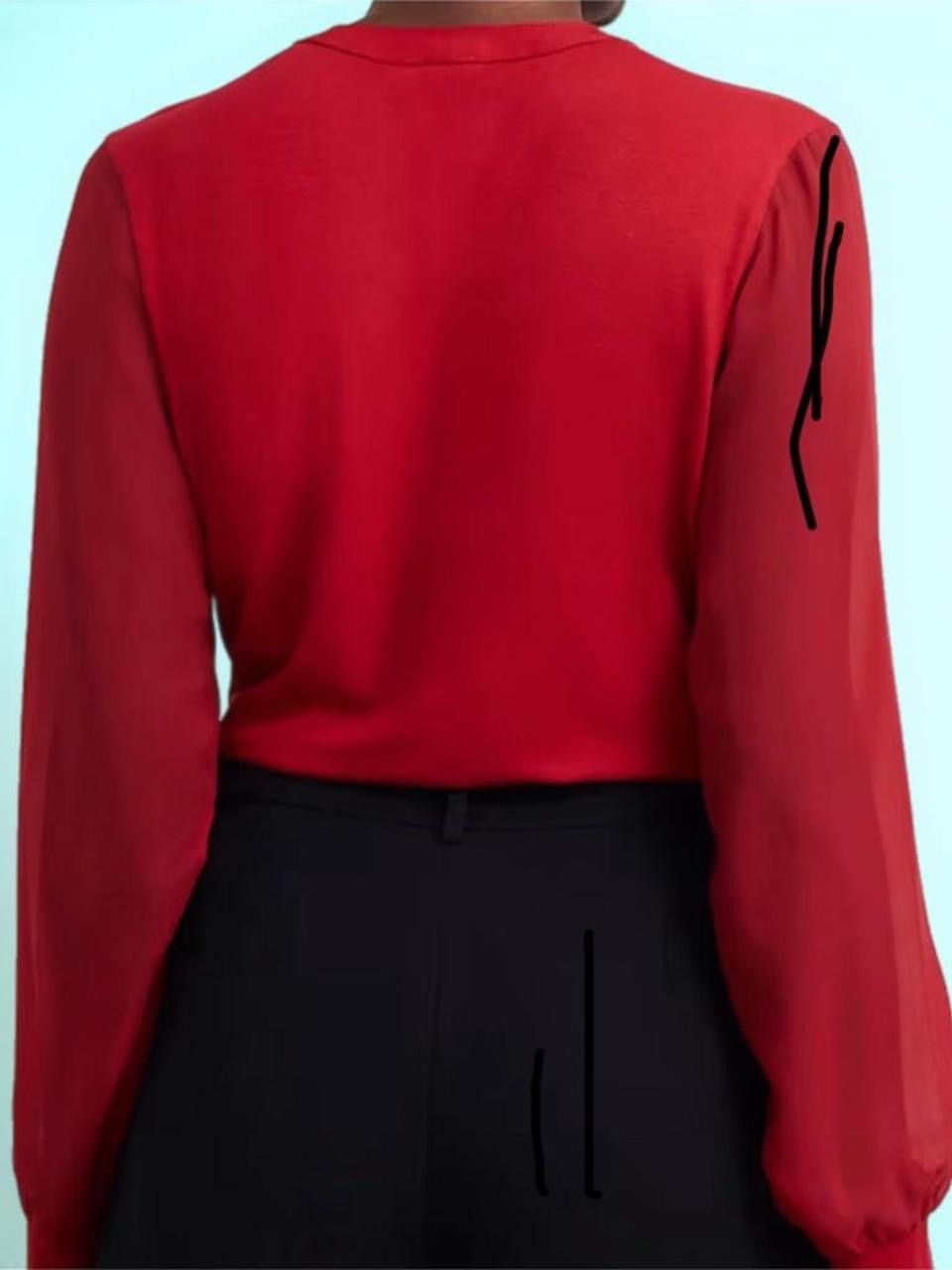 I.N.C I.N.C. International Concepts Women's Sheer-Sleeve Sweater Size L / US 10 / IT 46 - 2 Thumbnail