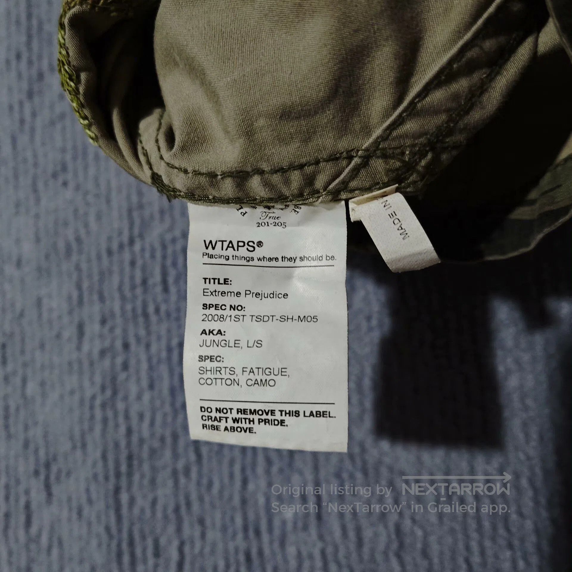 Takahiromiyashita The Soloist. Wtaps 08ss Jungle L/S Jacket. Size US M / EU 48-50 / 2 - 9 Thumbnail
