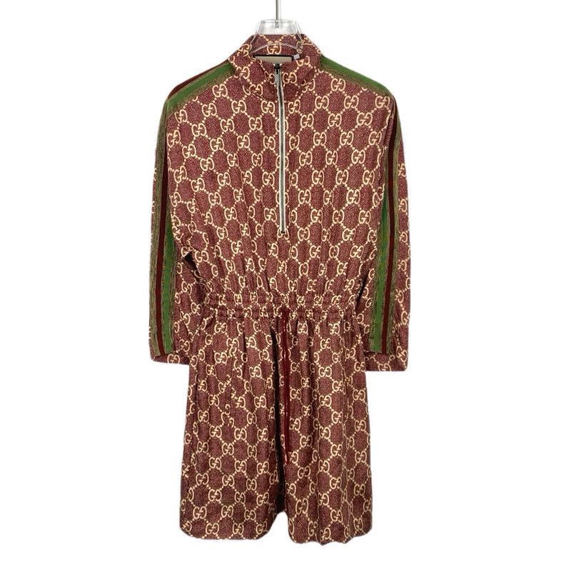 Gucci Gucci Brown Silk Half-Zip Dress-2506 Size US 26 / EU 42 - 1 Thumbnail