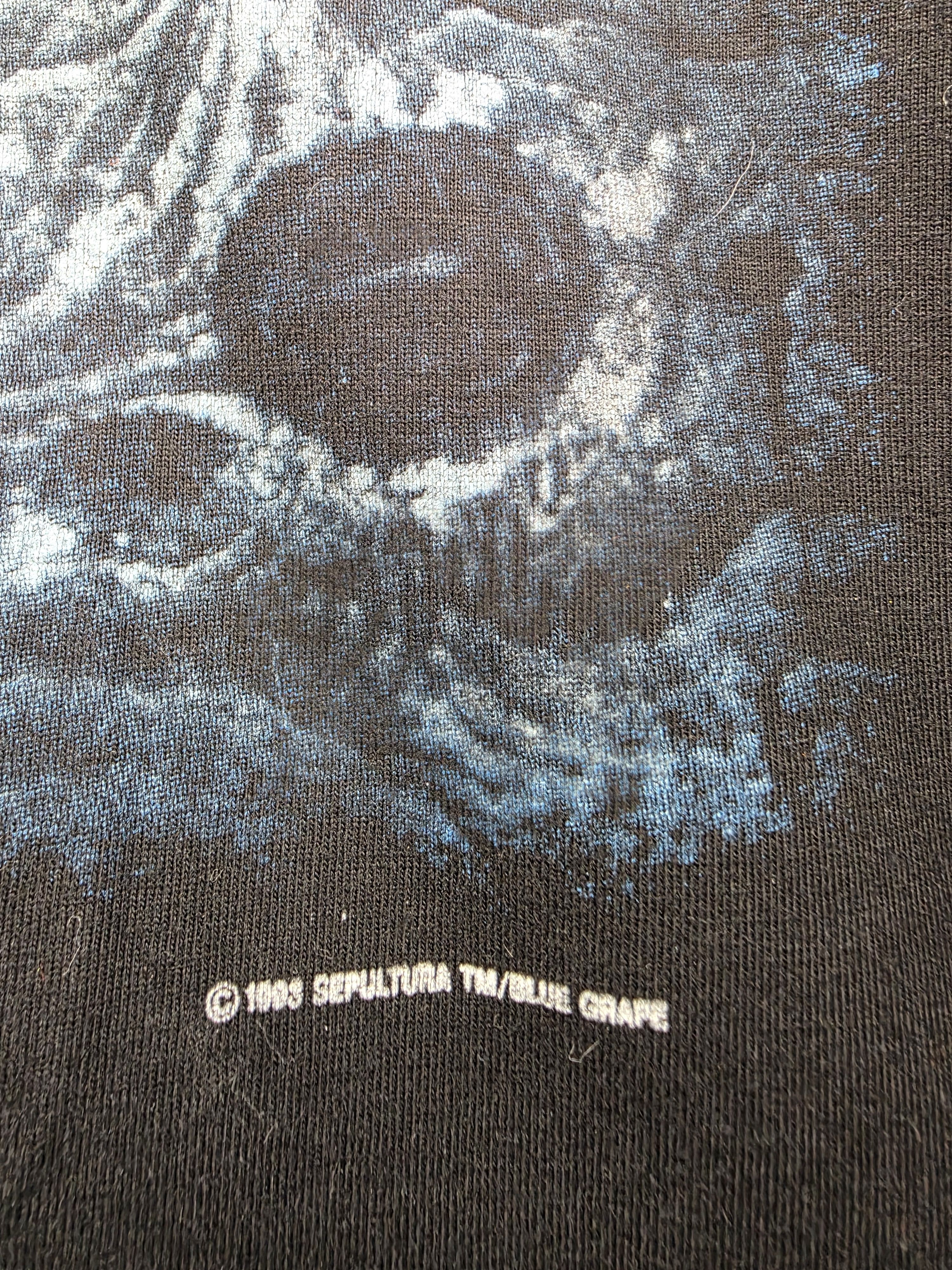 Band Tees × Vintage 1993 Sepultura Chaos AD Long-sleeved XL 22.5" 30.5" Size US XL / EU 56 / 4 - 4 Thumbnail
