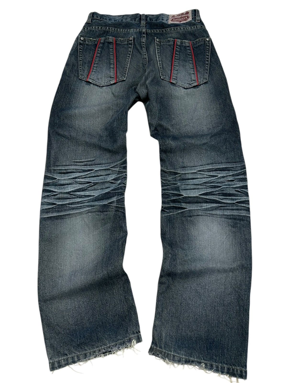 If Six Was Nine American Amore Puro Japan Jean Whisker Light Washed Size US 31 - 11 Thumbnail