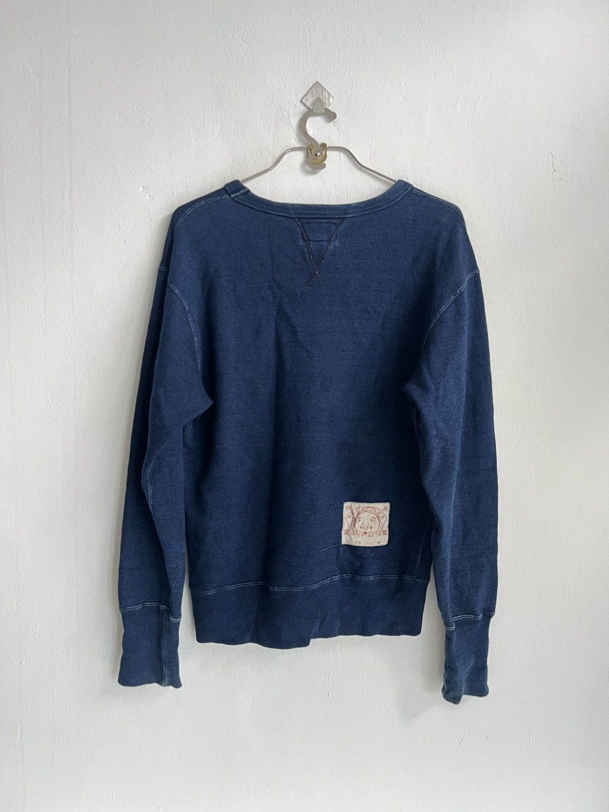 Evisu Evisu Big Sea Gull Logo Indigo Dyed Double V Trainer Sweater Size US M / EU 48-50 / 2 - 4 Thumbnail