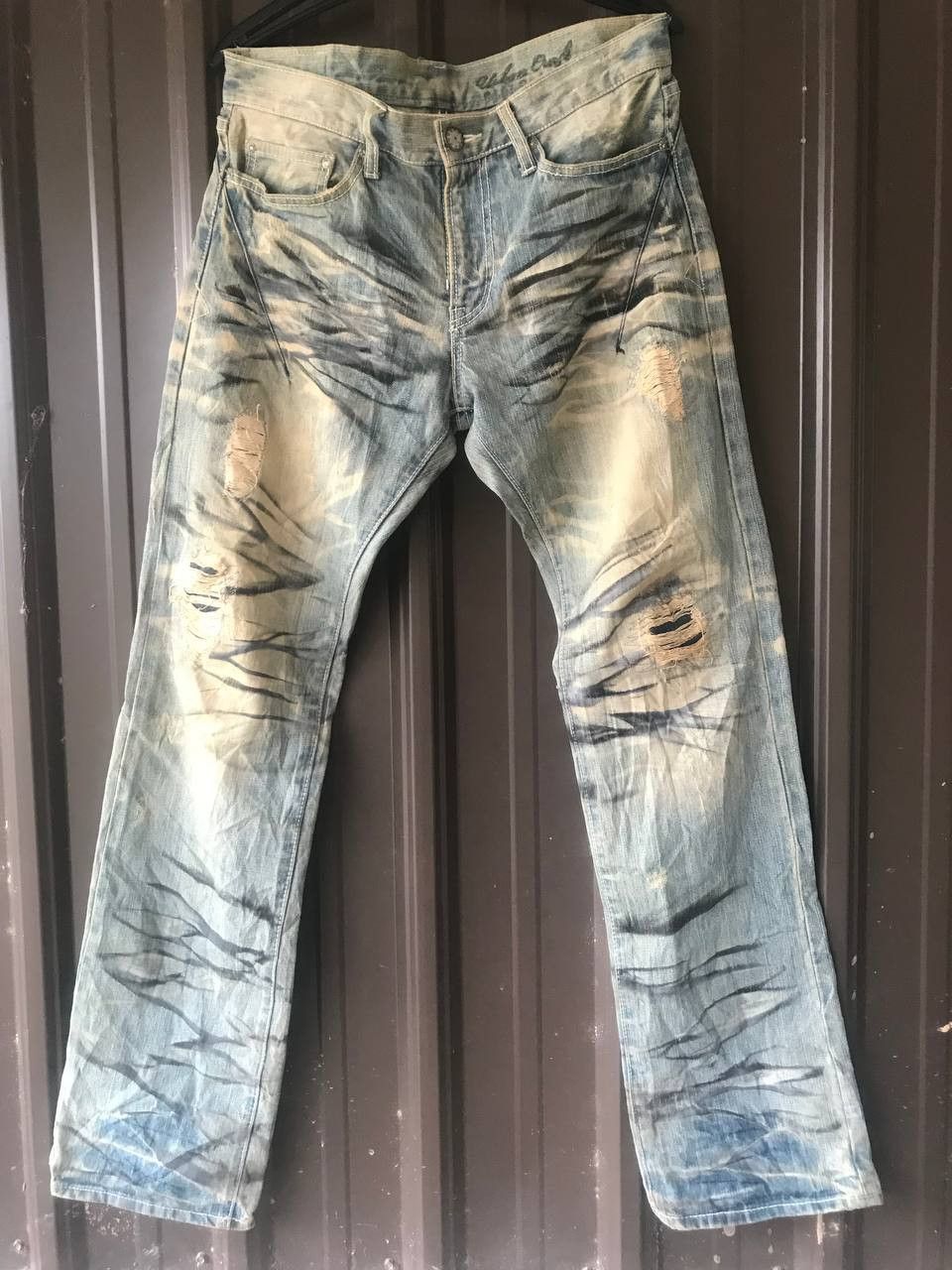 image of Vintage Urban Craft Japan Dirt Wash Distressed Denim in Blue, Men's (Size 34)