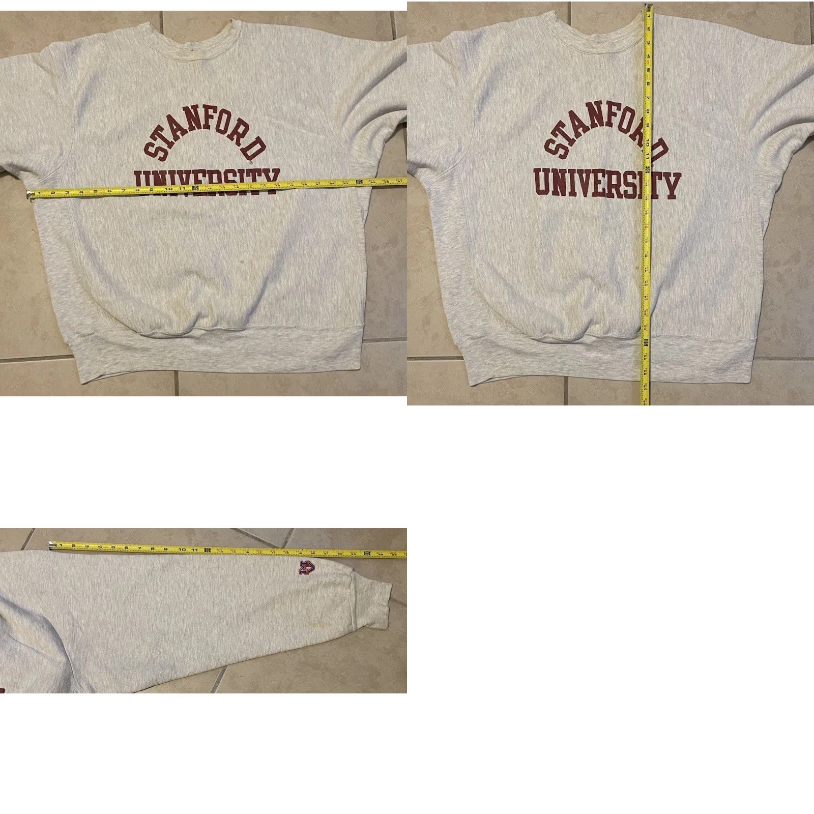Vintage VINTAGE 90s Stanford University Faded Reverse Weave Sweatshirt XXL College PE Grunge Size US XXL / EU 58 / 5 - 10 Thumbnail