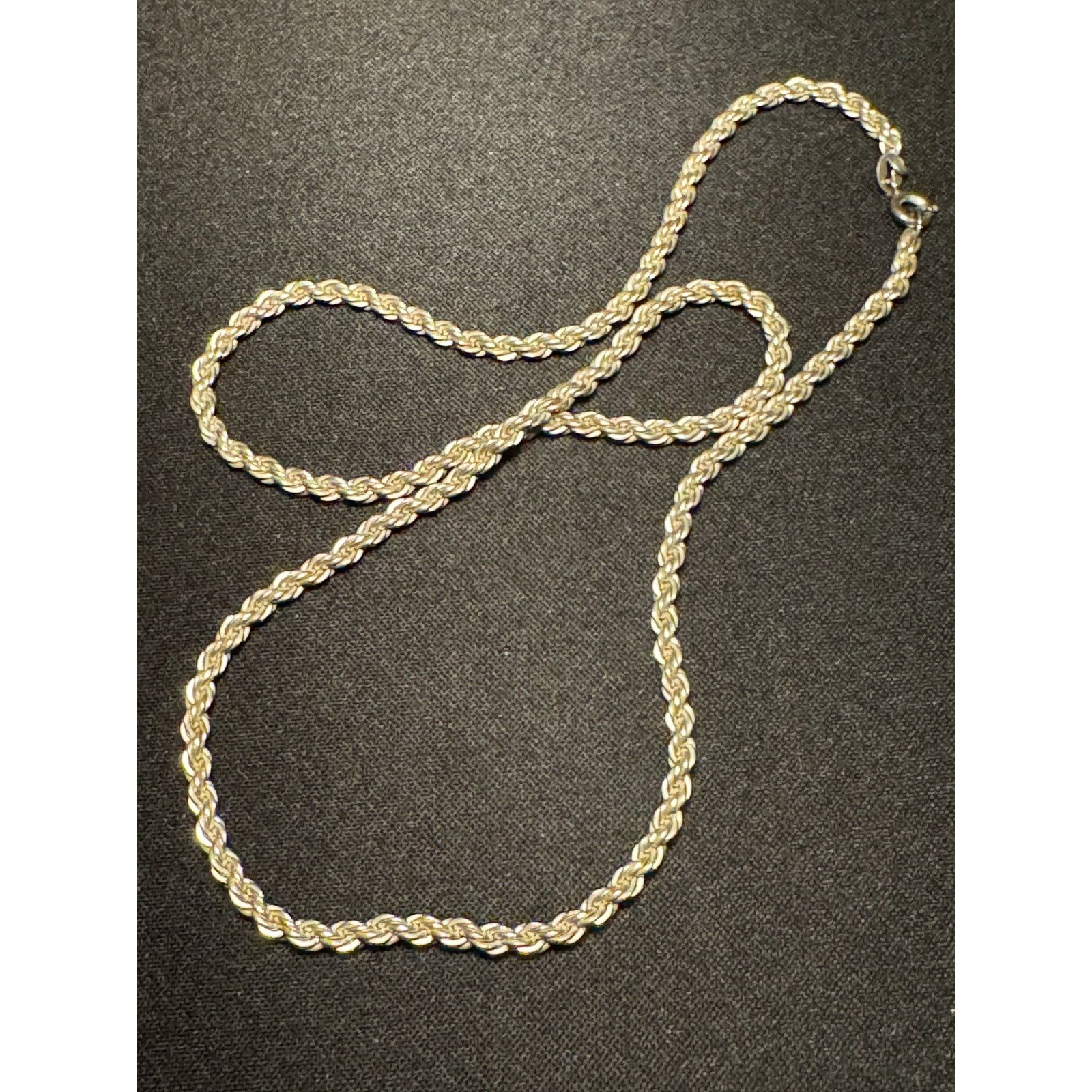 Other 925 Sterling Silver Italy 17in Rope Chain Size ONE SIZE - 1 Thumbnail