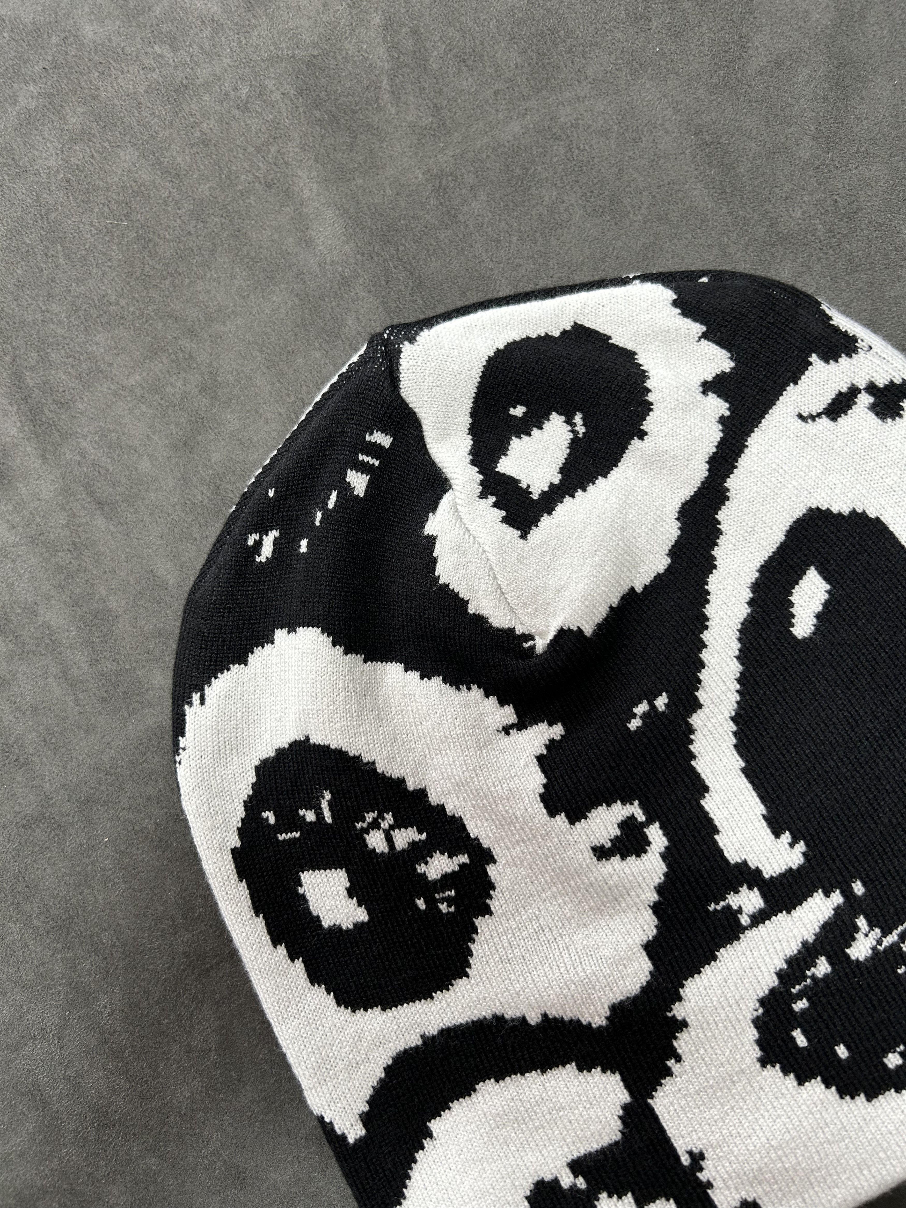 Japanese Brand Deadstock Y2k Eyeball Graphic No Cuff Knit Hat Beanie OS Size ONE SIZE - 3 Thumbnail