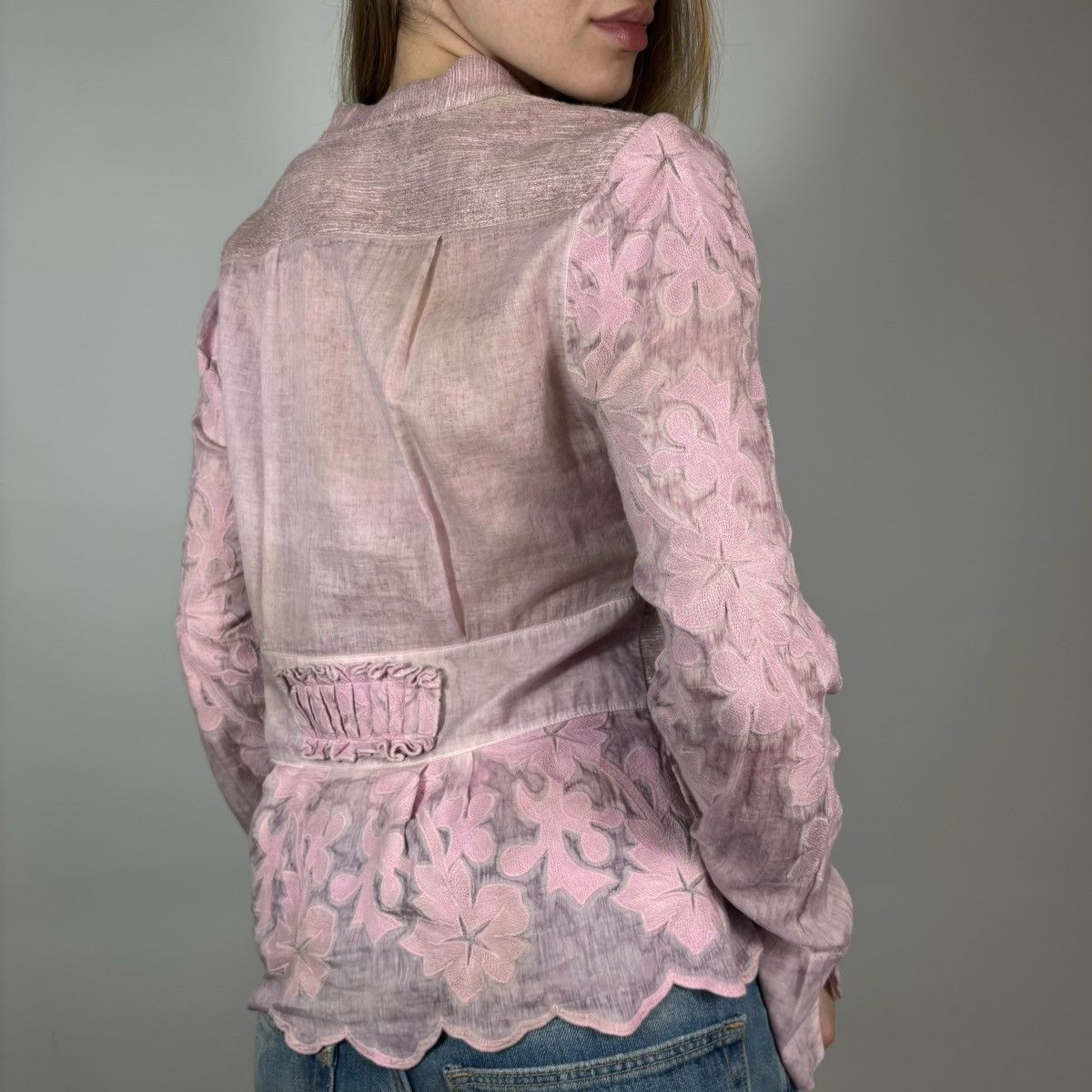 Elisa Cavaletti Vintage Y2K Elisa Cavaletti Silk Linen Luxury Floral Blazer Size M / US 6-8 / IT 42-44 - 2 Thumbnail