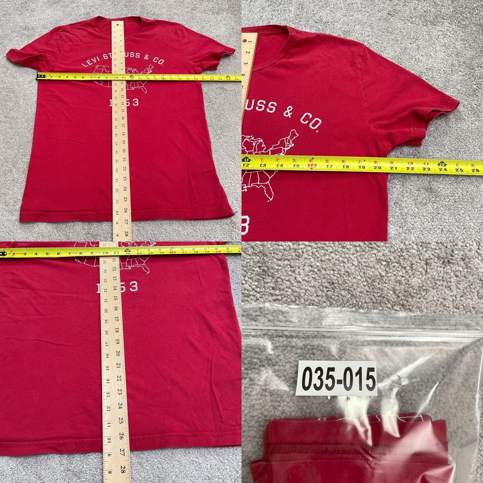 Levi's Levi's Graphic T-Shirt Mens Medium Red Cotton Casual Tee Streetwear Size US M / EU 48-50 / 2 - 8 Thumbnail