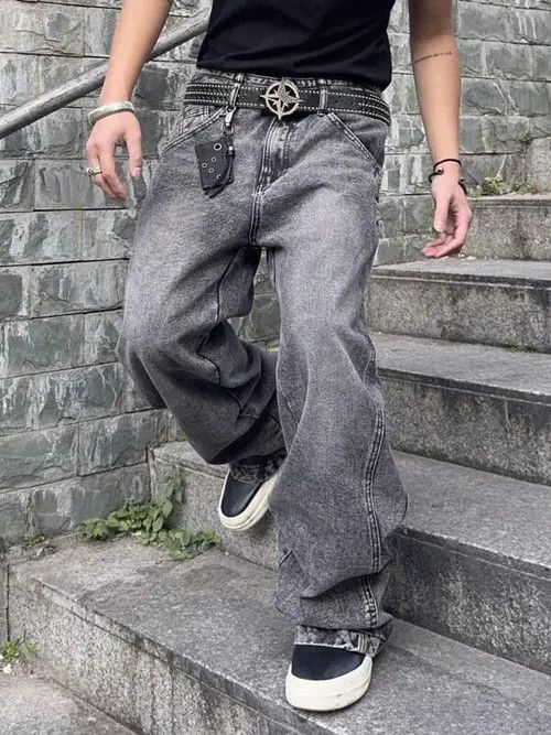 Japanese Brand Washed Baggy Jeans Size US 32 / EU 48 - 4 Thumbnail
