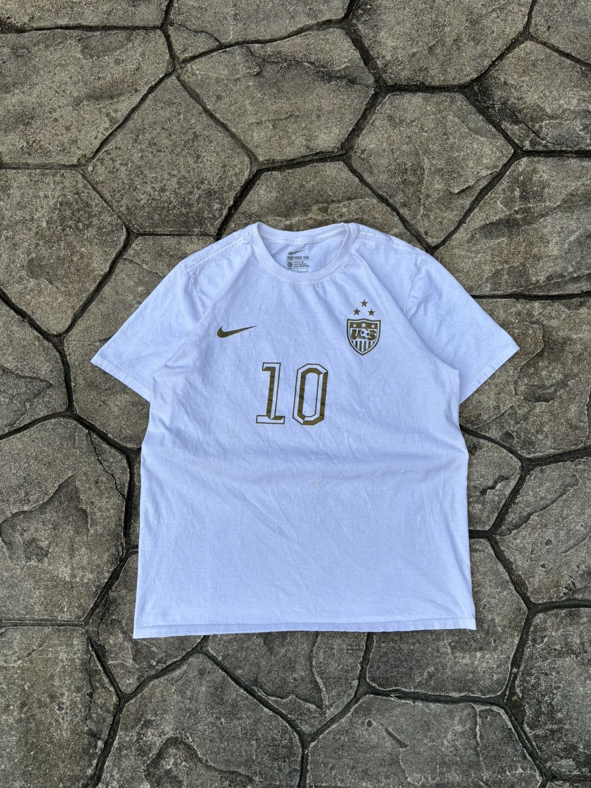 Nike × Vintage Y2K Nike Team USA Blokecore Soccer Tshirt Size US L / EU 52-54 / 3 - 1 Thumbnail