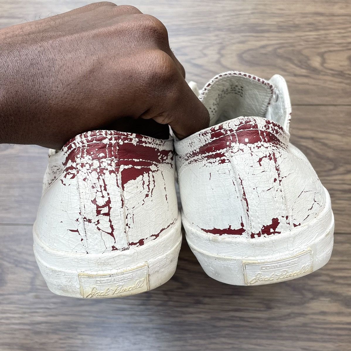 Converse × Maison Margiela Converse x Maison Margiela Jack Purcell Low 'Paint Crack' Size US 13 / EU 46 - 8 Thumbnail