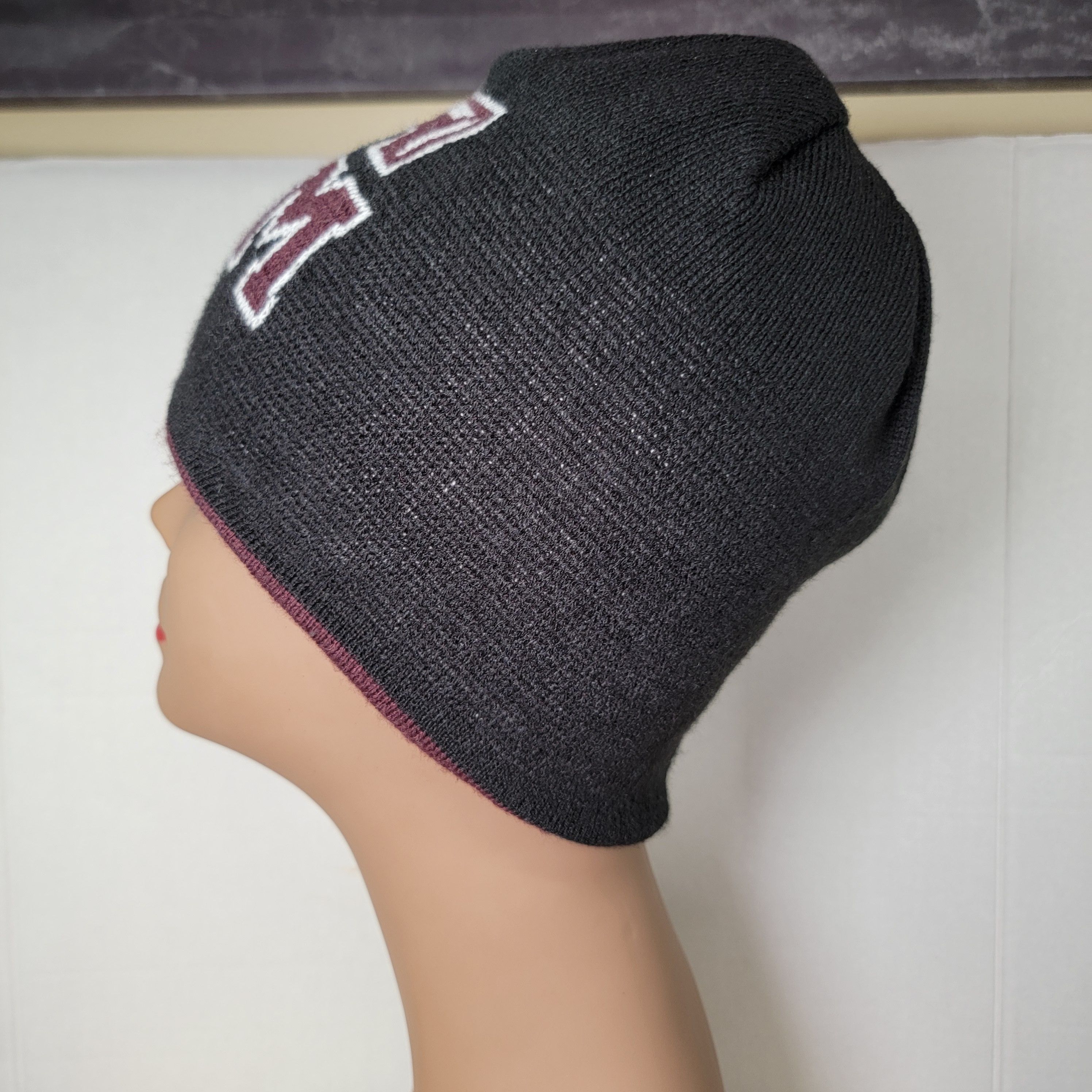 Other Texas A&M Aggies Reversable Black/Stripe Knit Unisex Beanie Size ONE SIZE - 7 Thumbnail