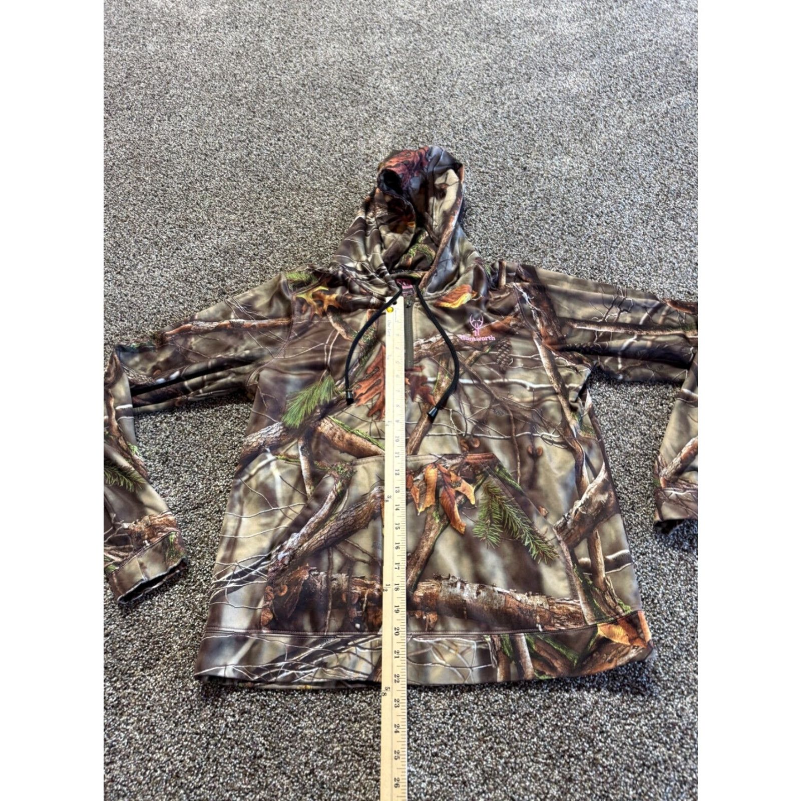 Vintage Huntworth Camo Womens Hoodie Pullover XL Green Long Sleeve Crew Zip | Activewear | Hoodies | Women Size XL / US 12-14 / IT 48-50 - 4 Thumbnail