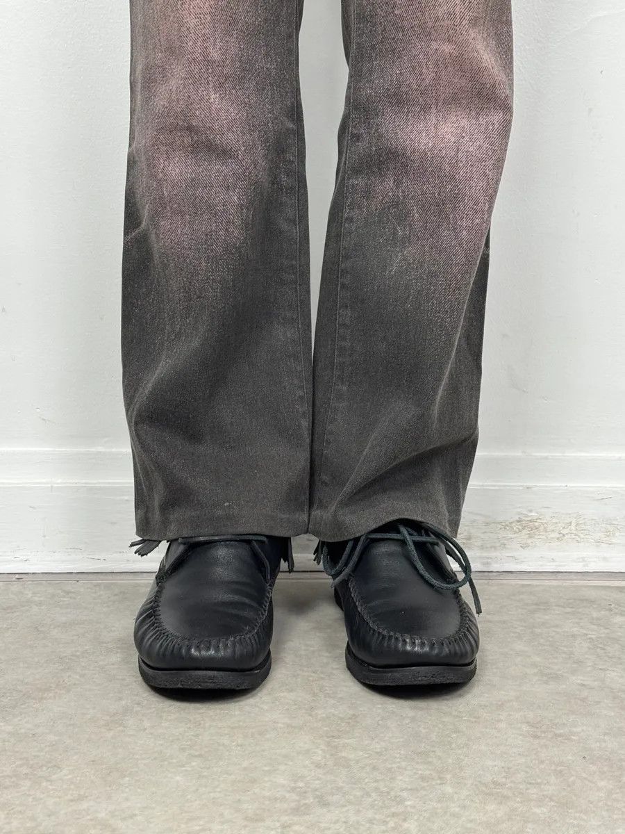 Saint Laurent Paris Yves Saint Laurent Black Leather Fringed Boots Size US 11 / EU 44 - 2 Thumbnail