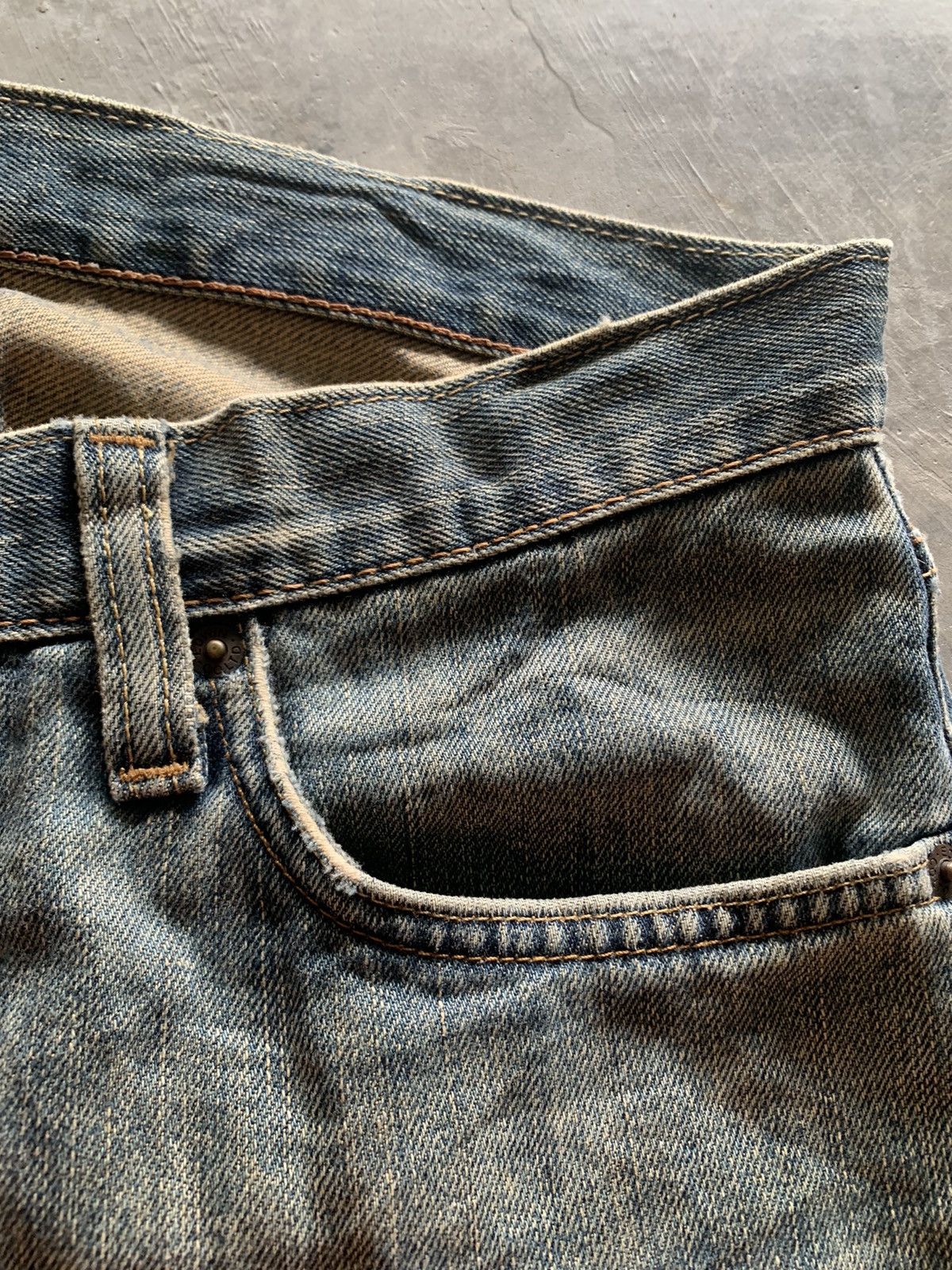 Edwin × Japanese Brand vintage rusty edwin 404 made in japan season fade Size US 32 / EU 48 - 8 Thumbnail